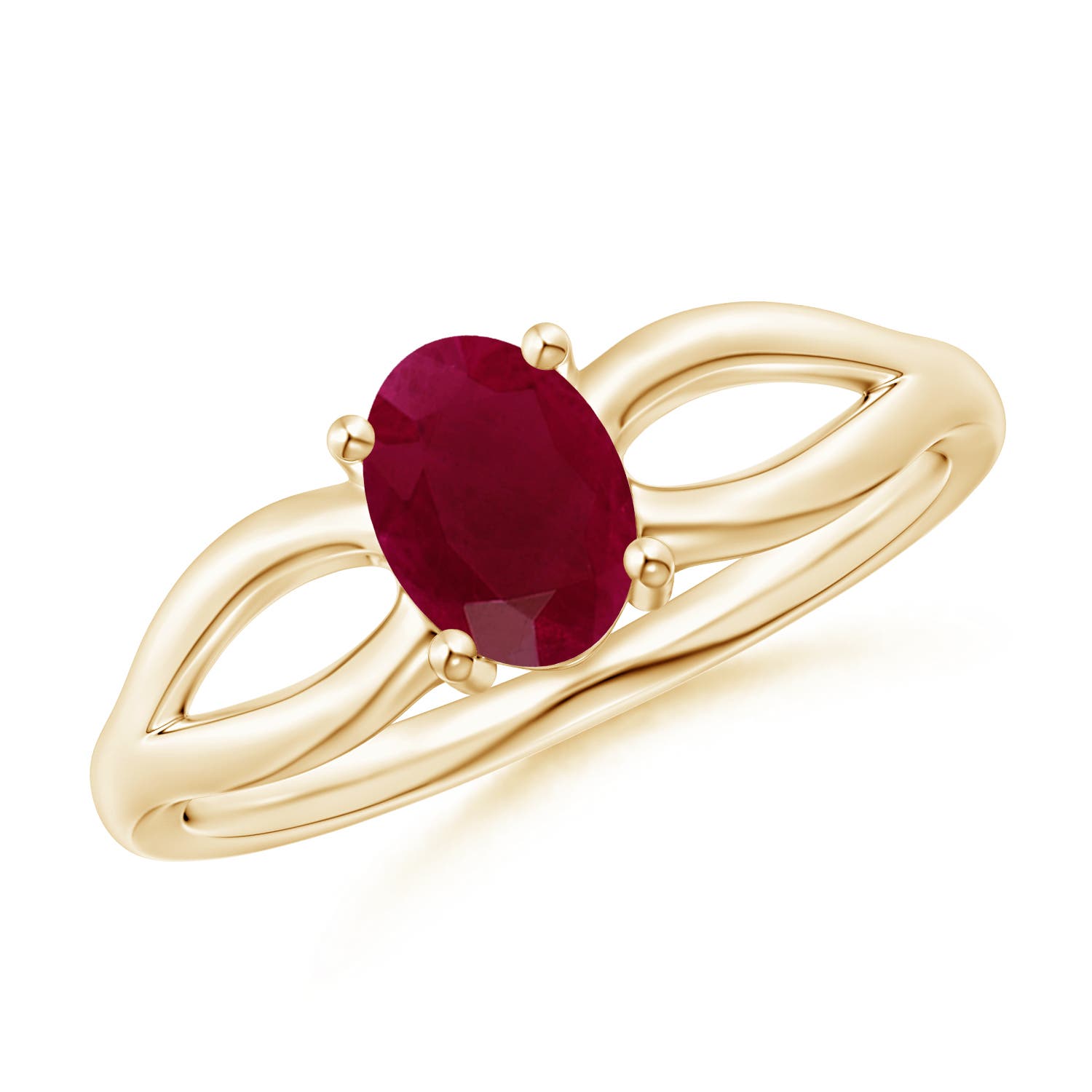 A - Ruby / 1 CT / 14 KT Yellow Gold