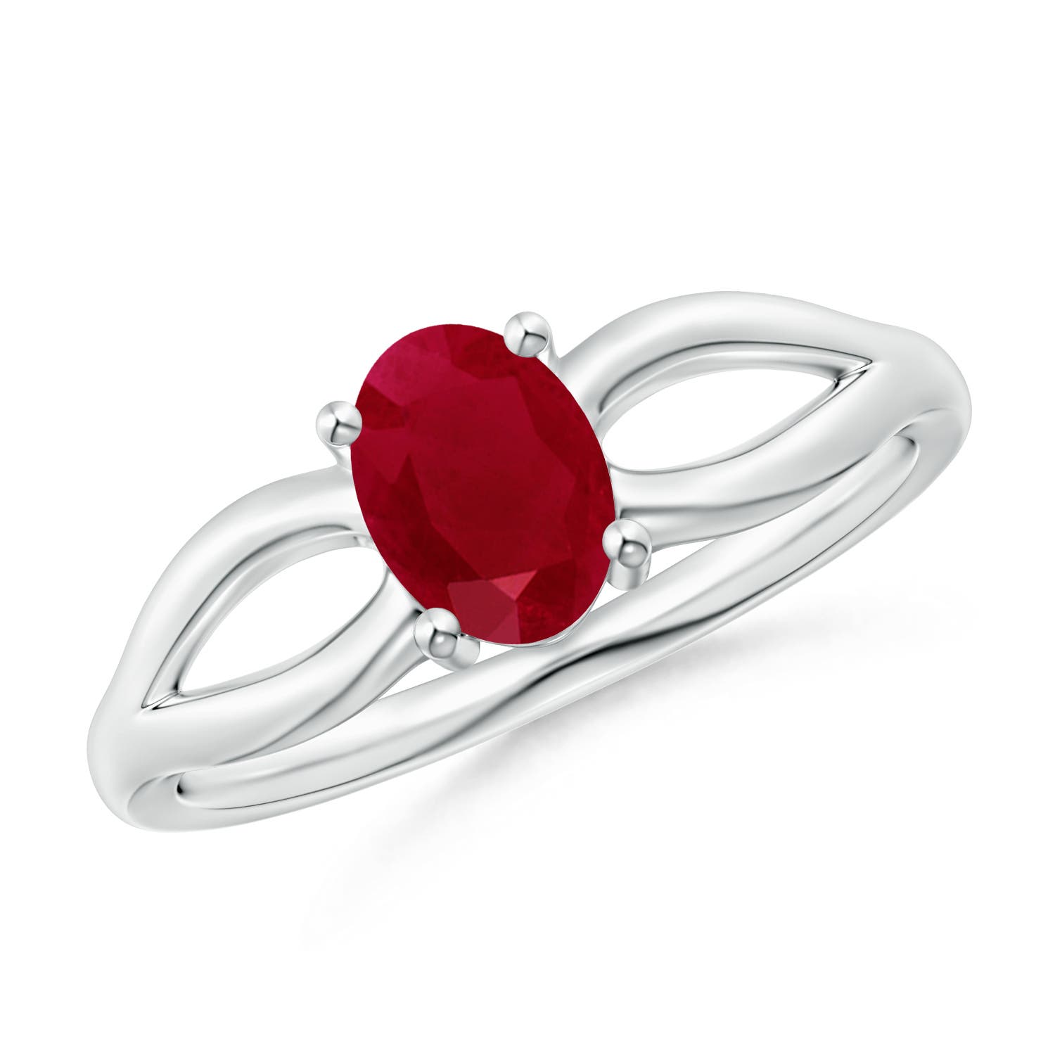 AA - Ruby / 1 CT / 14 KT White Gold