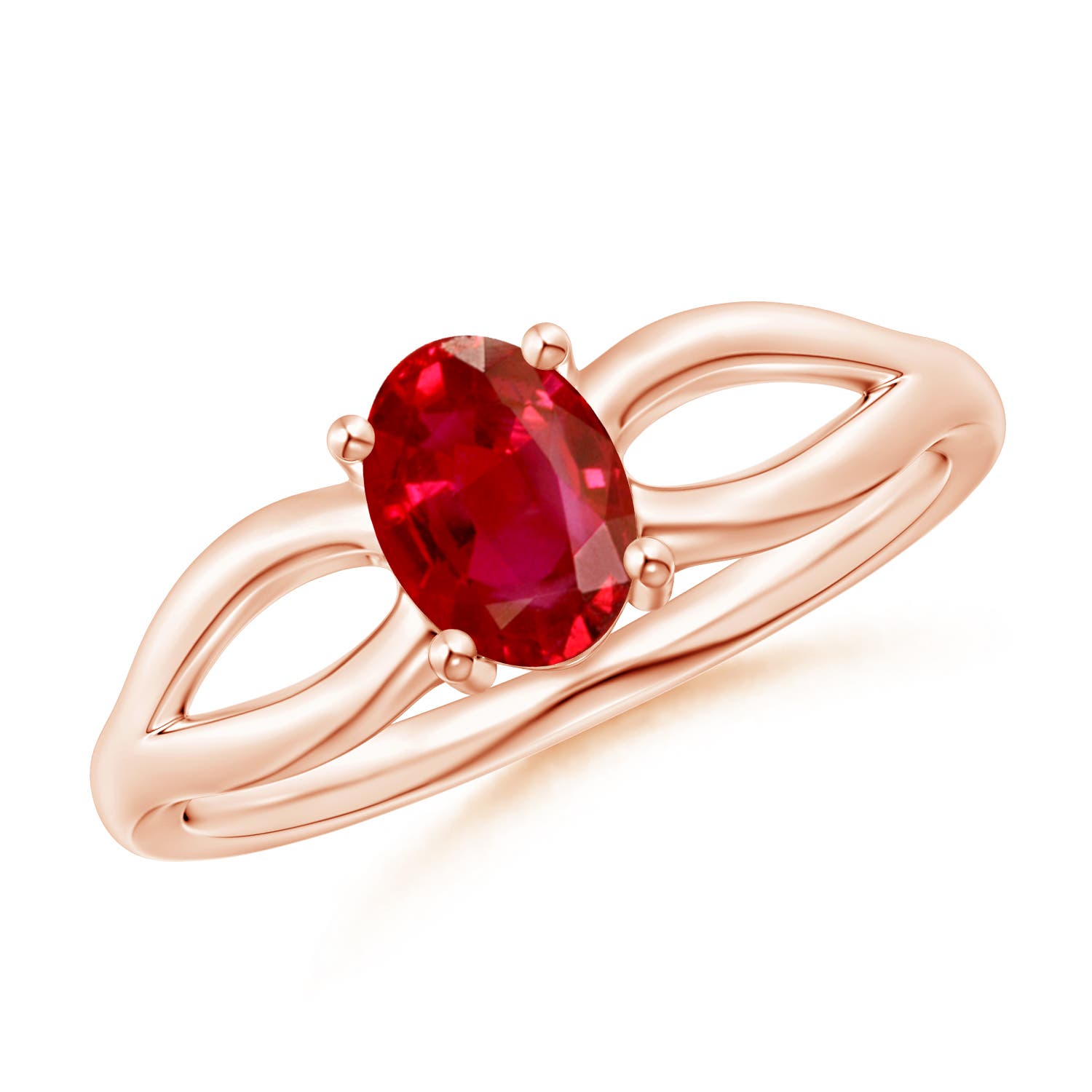 AAA - Ruby / 1 CT / 14 KT Rose Gold