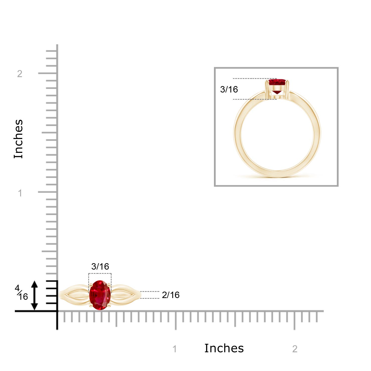 AAA - Ruby / 1 CT / 14 KT Yellow Gold