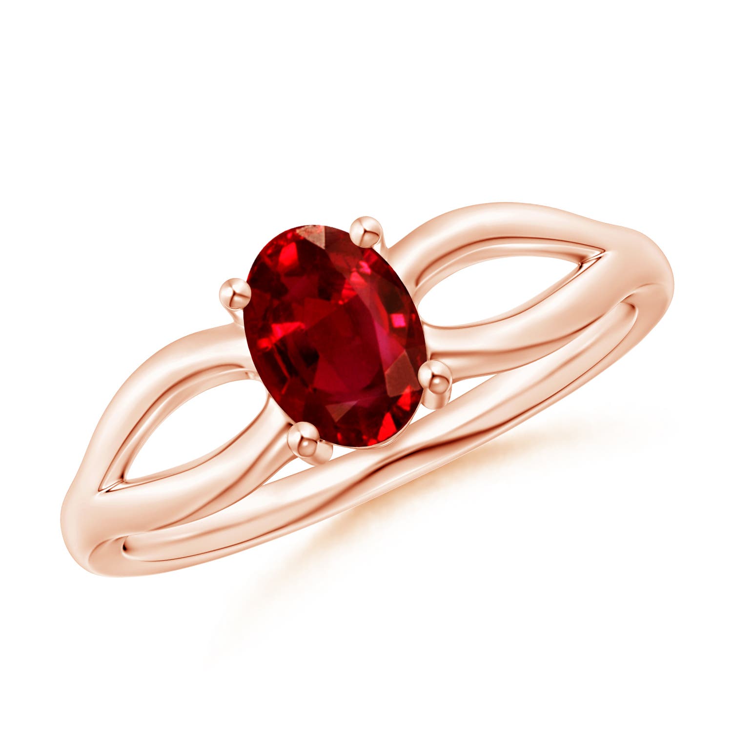 AAAA - Ruby / 1 CT / 14 KT Rose Gold