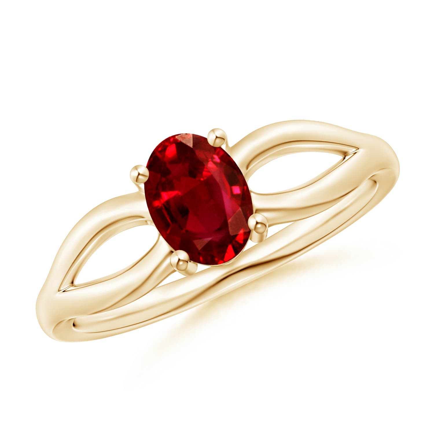 AAAA - Ruby / 1 CT / 14 KT Yellow Gold