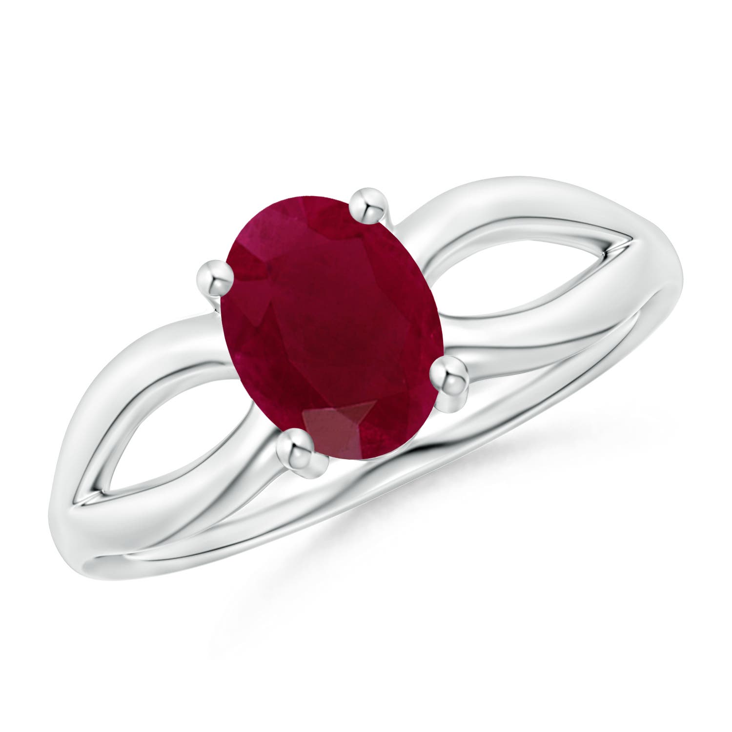 A - Ruby / 1.25 CT / 14 KT White Gold