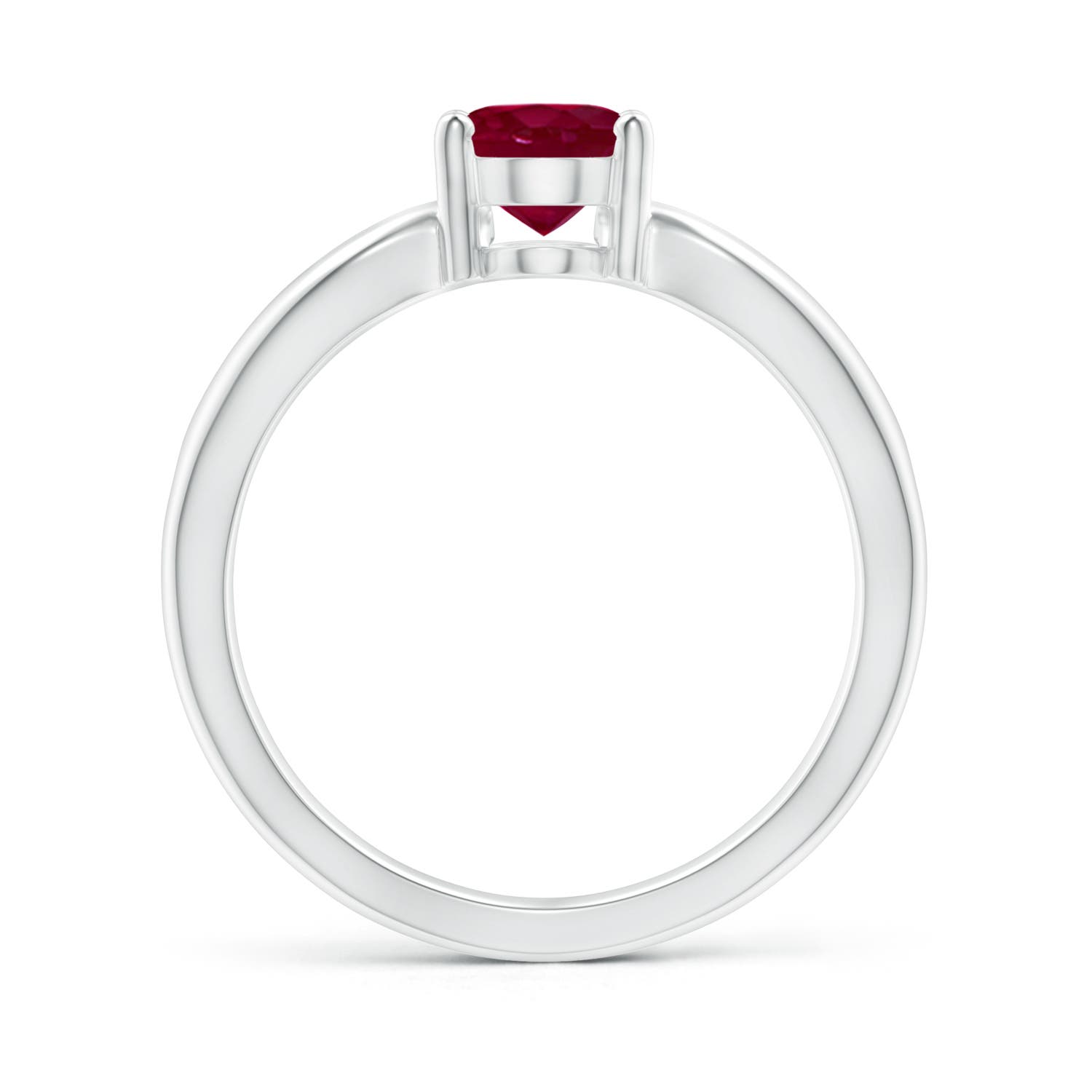 A - Ruby / 1.25 CT / 14 KT White Gold