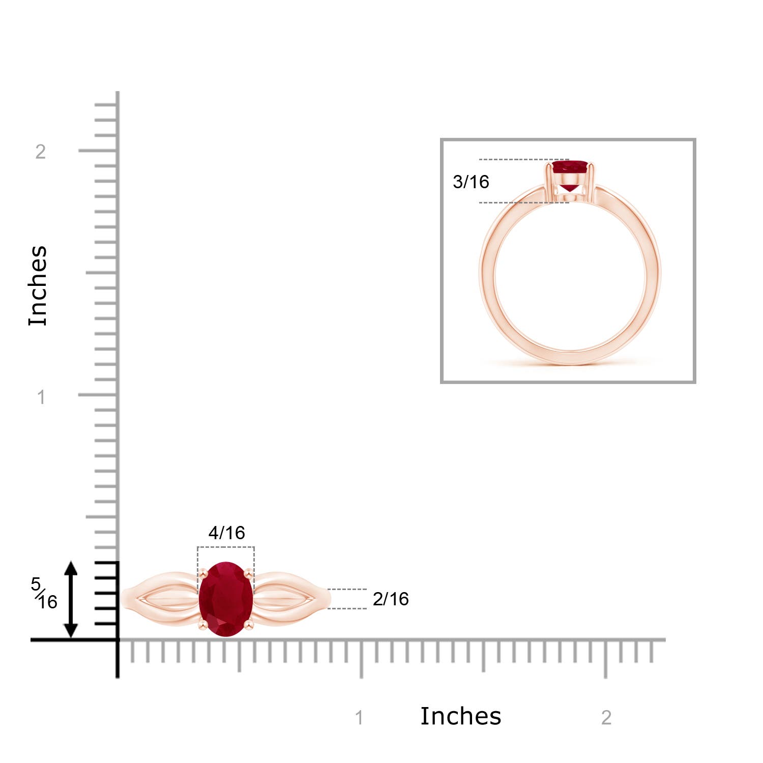 AA - Ruby / 1.25 CT / 14 KT Rose Gold