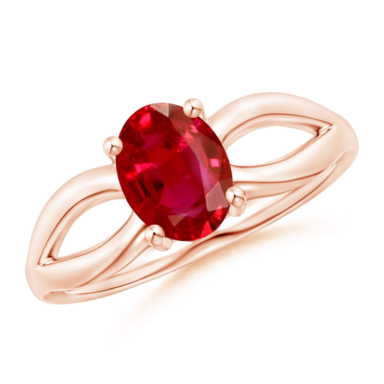 AAA - Ruby / 1.25 CT / 14 KT Rose Gold