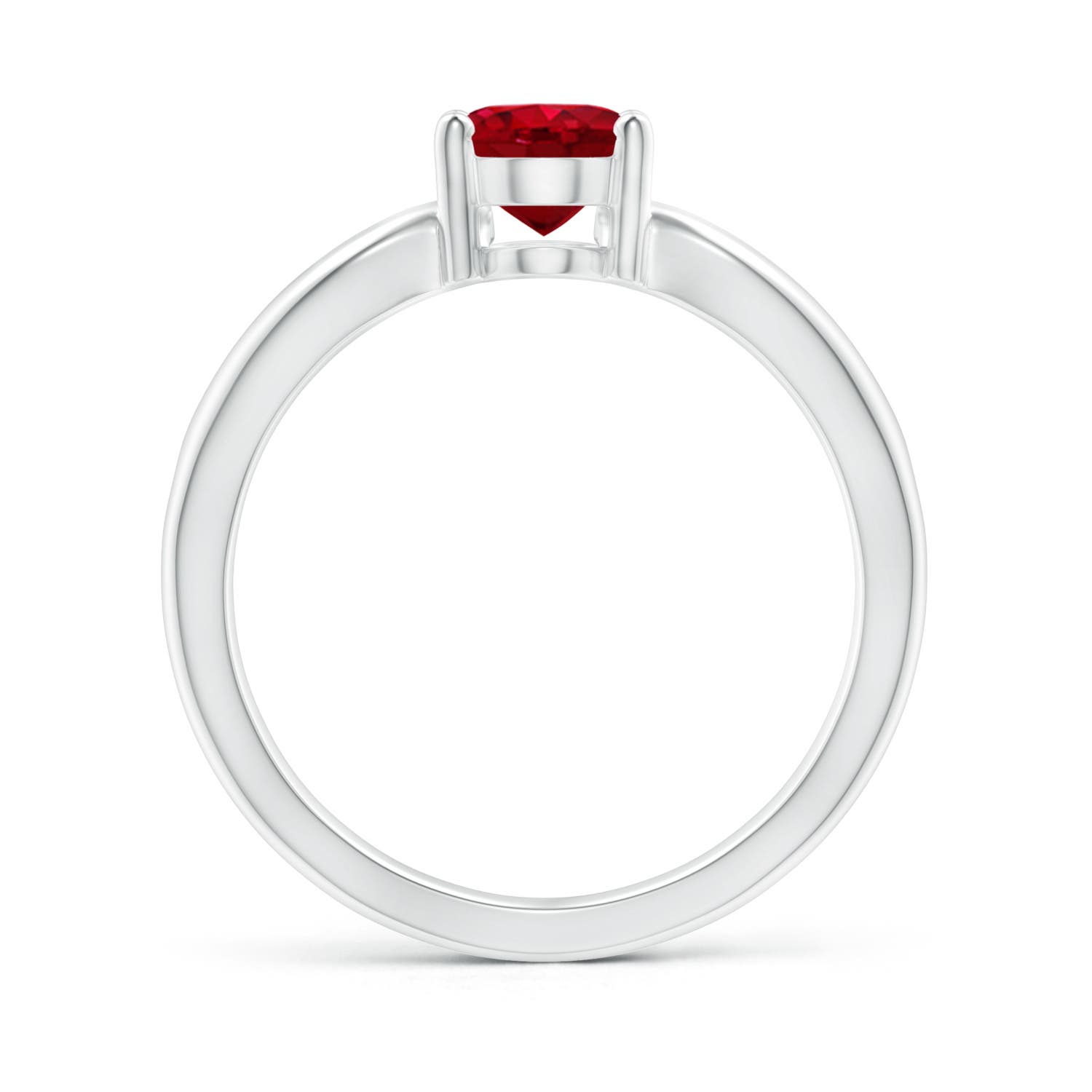 AAA - Ruby / 1.25 CT / 14 KT White Gold