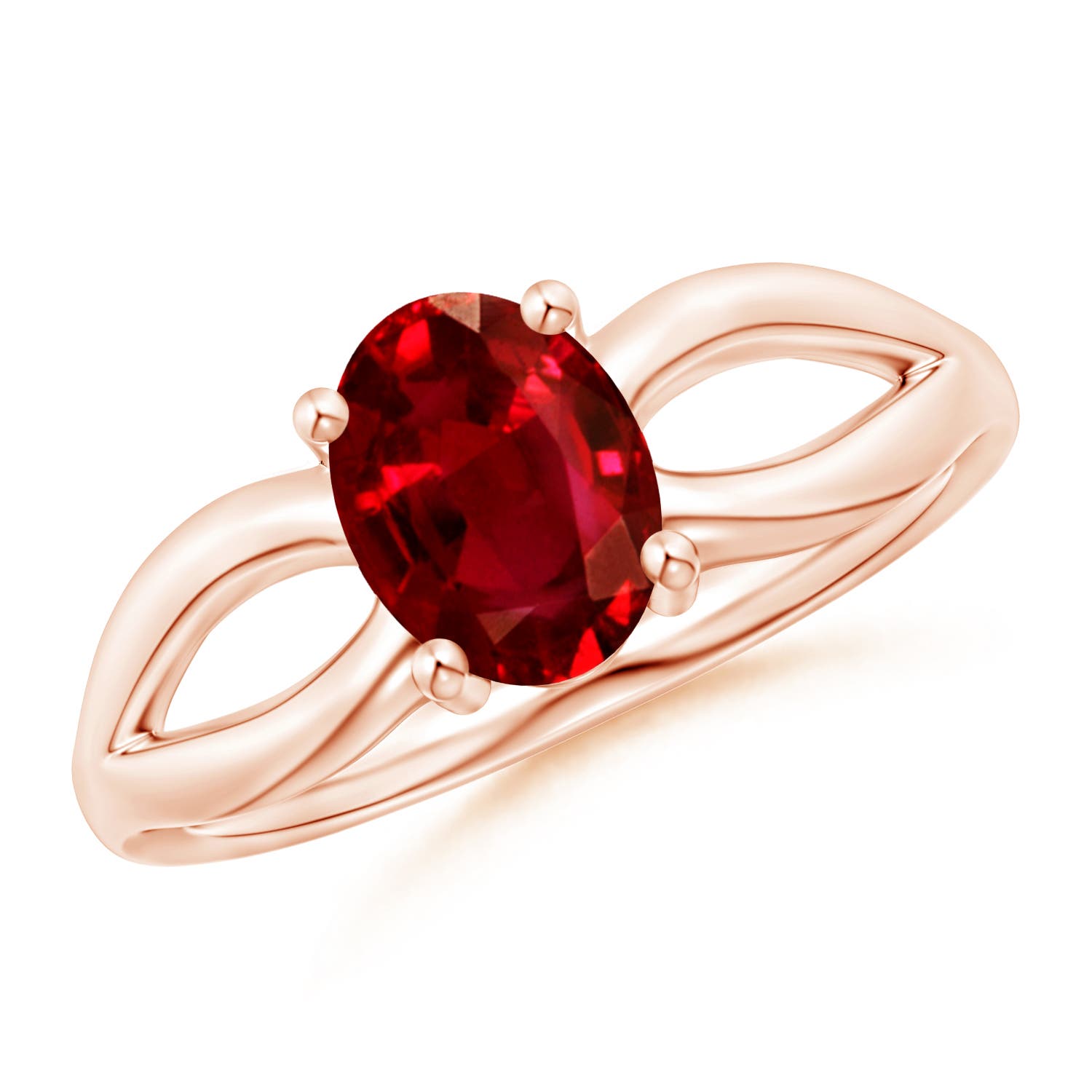 AAAA - Ruby / 1.25 CT / 14 KT Rose Gold