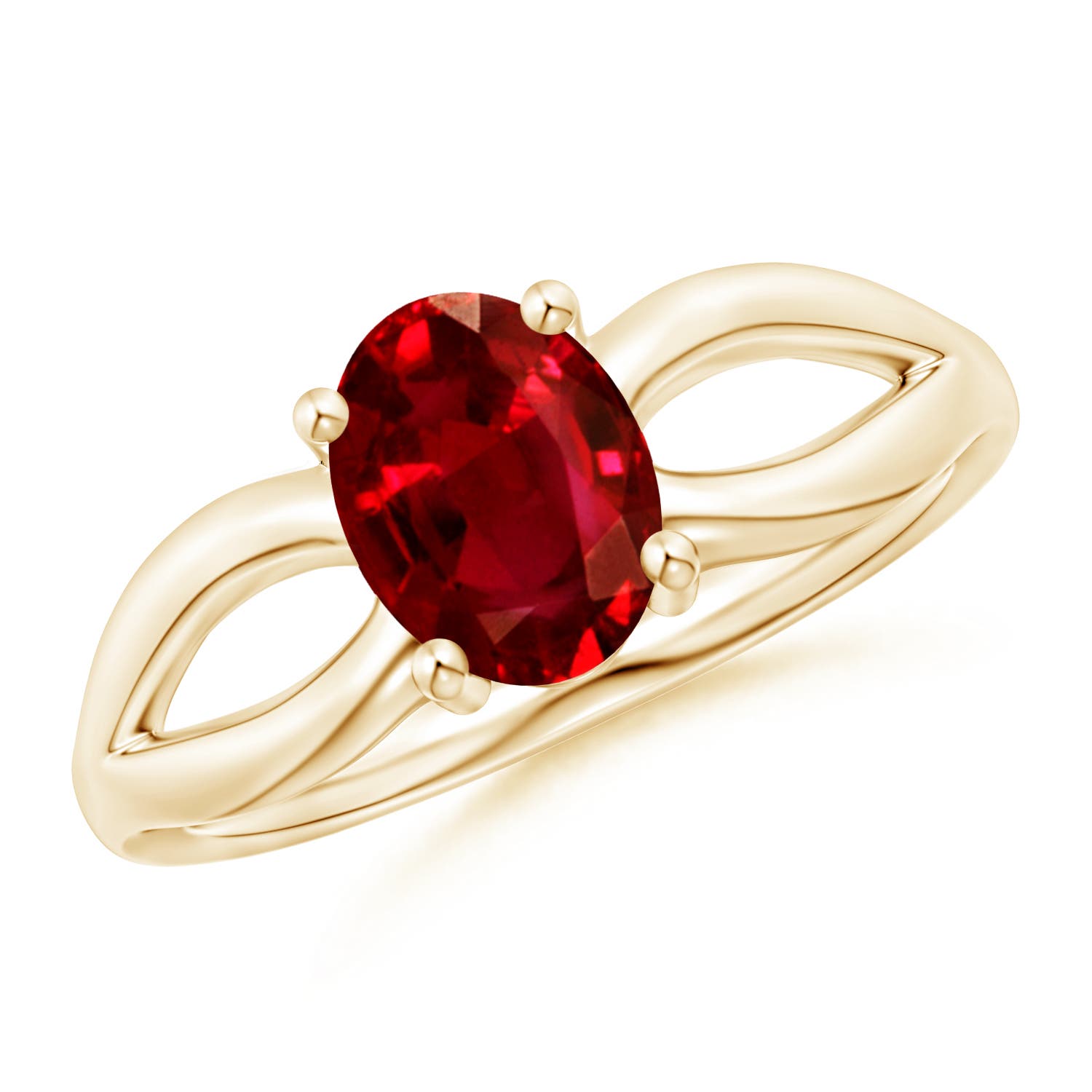 AAAA - Ruby / 1.25 CT / 14 KT Yellow Gold