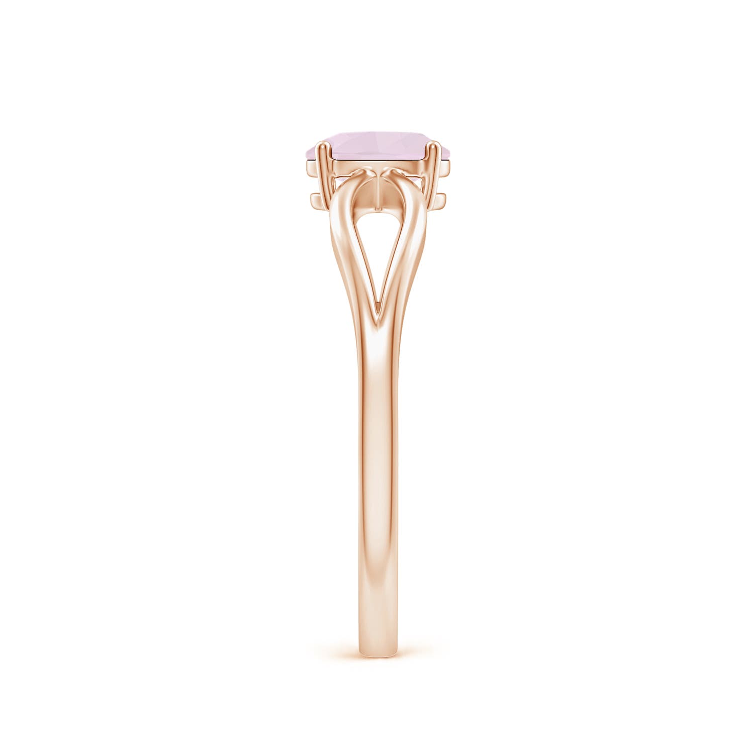 A - Rose Quartz / 0.38 CT / 14 KT Rose Gold