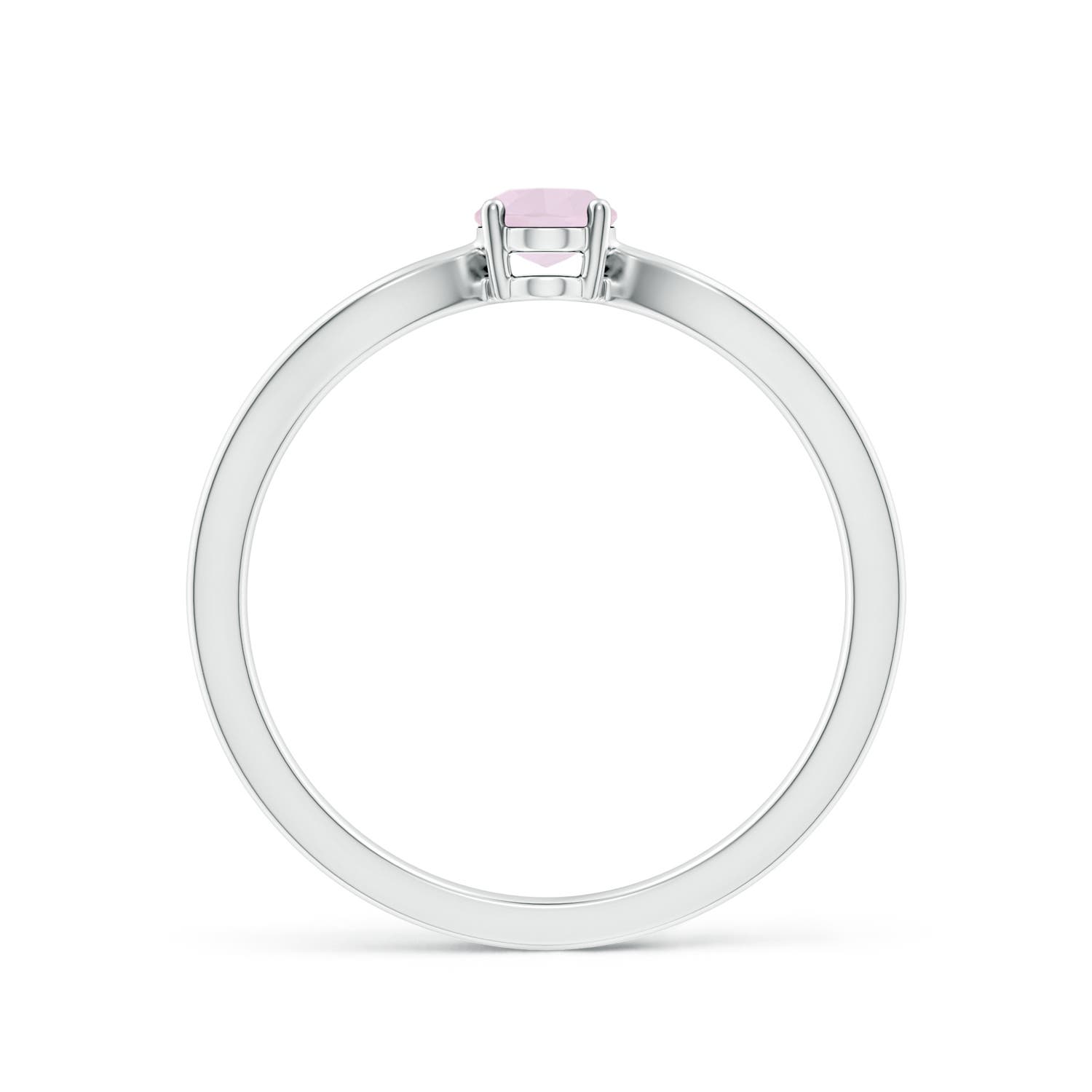 A - Rose Quartz / 0.38 CT / 14 KT White Gold