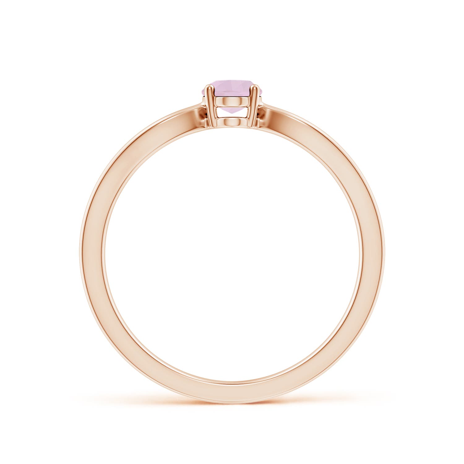 AA - Rose Quartz / 0.38 CT / 14 KT Rose Gold