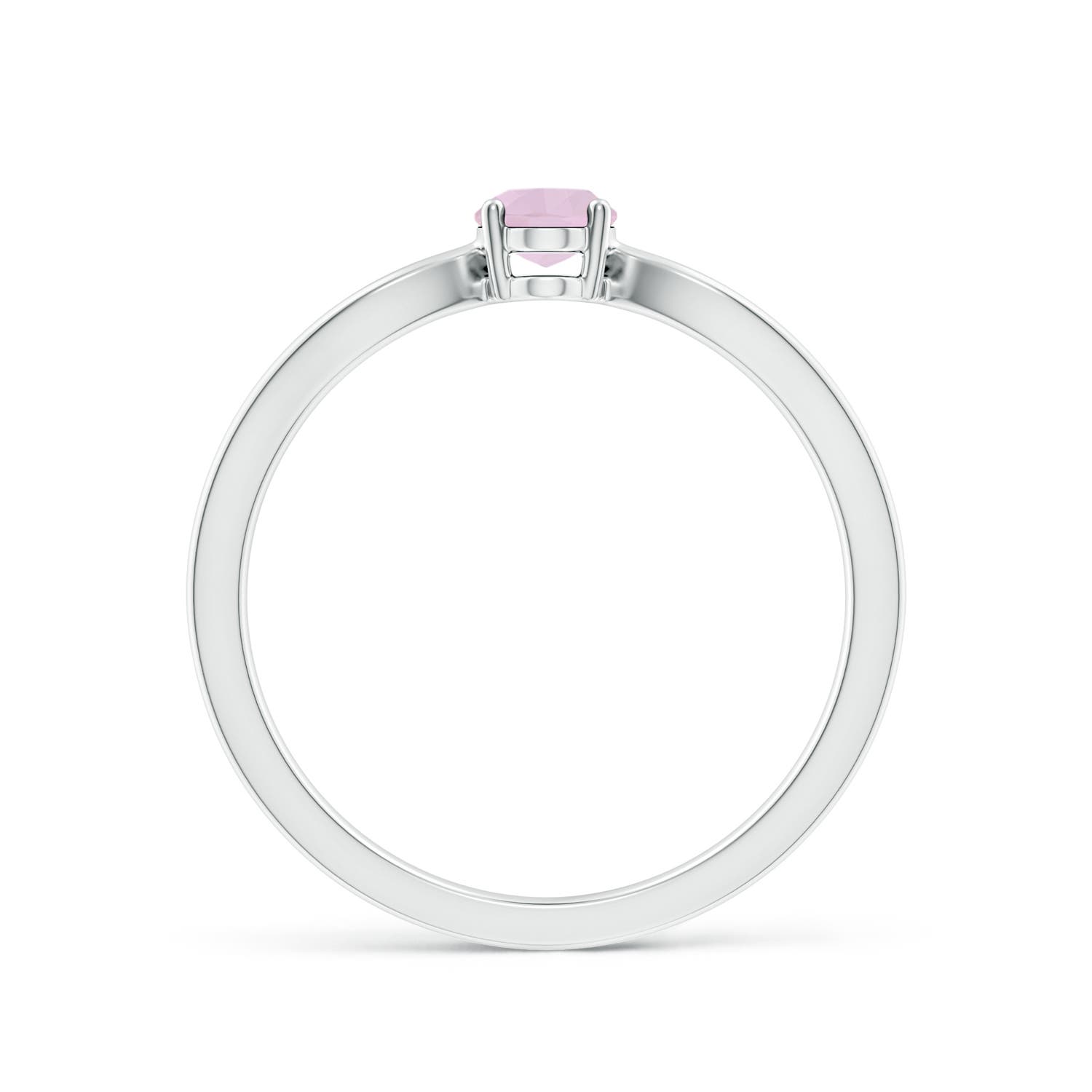 AA - Rose Quartz / 0.38 CT / 14 KT White Gold