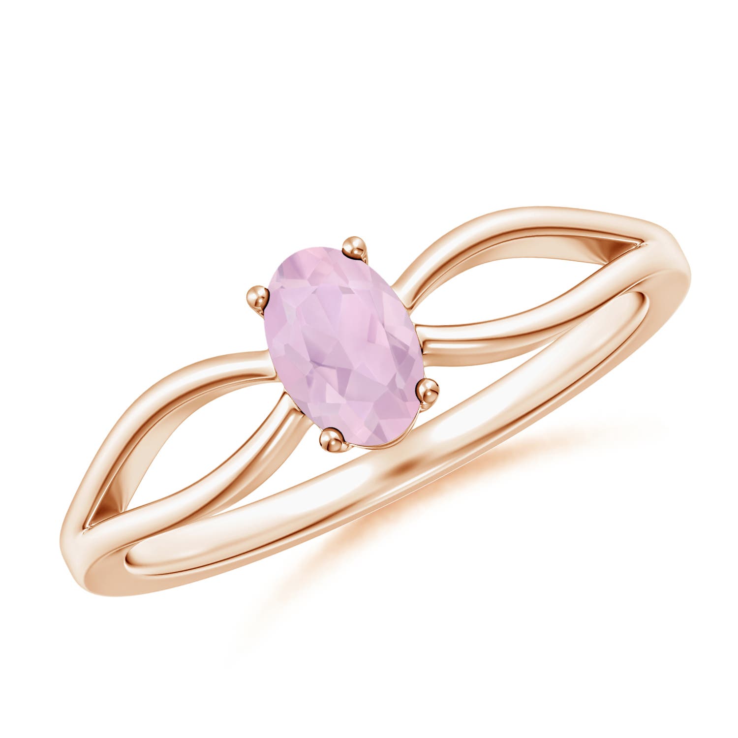 AAA - Rose Quartz / 0.38 CT / 14 KT Rose Gold