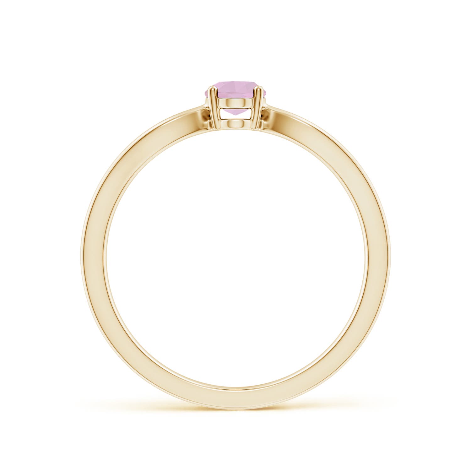 AAA - Rose Quartz / 0.38 CT / 14 KT Yellow Gold