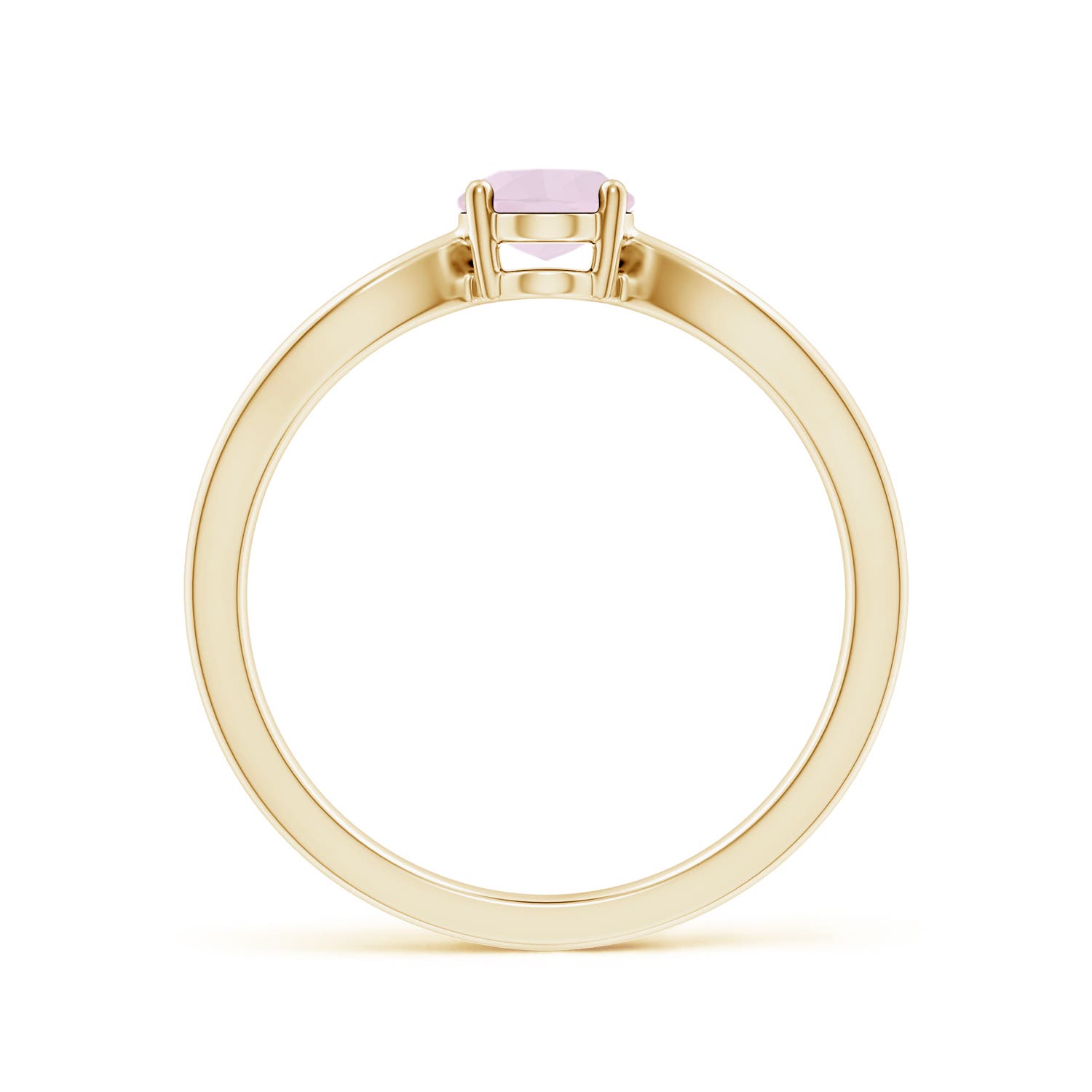 A - Rose Quartz / 0.7 CT / 14 KT Yellow Gold