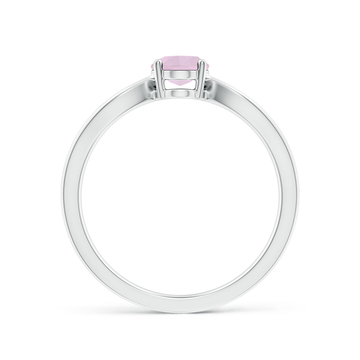 AA - Rose Quartz / 0.7 CT / 14 KT White Gold