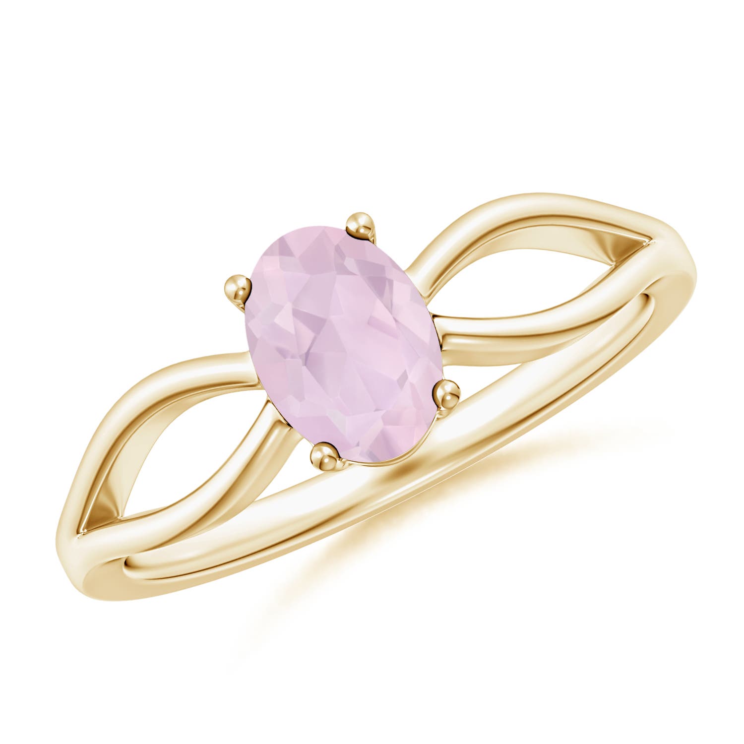 AA - Rose Quartz / 0.7 CT / 14 KT Yellow Gold