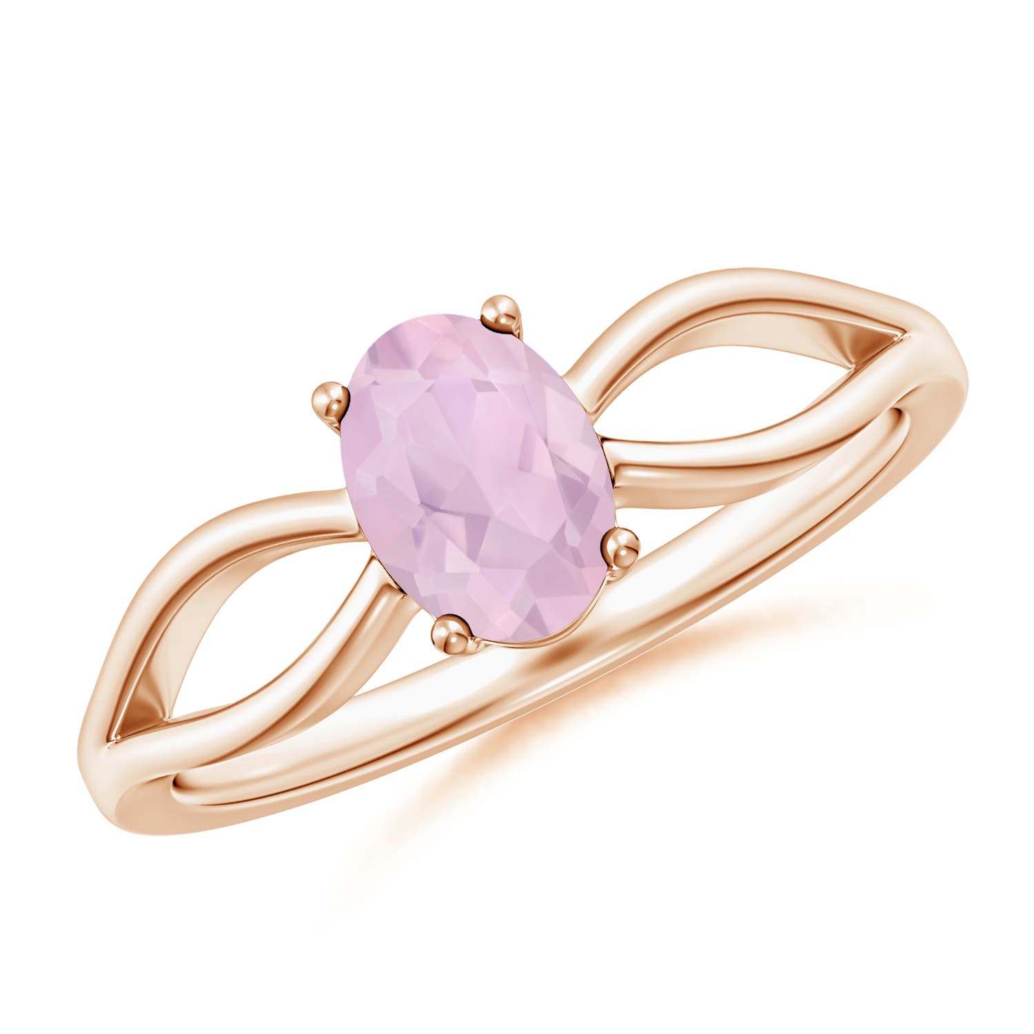 AAA - Rose Quartz / 0.7 CT / 14 KT Rose Gold