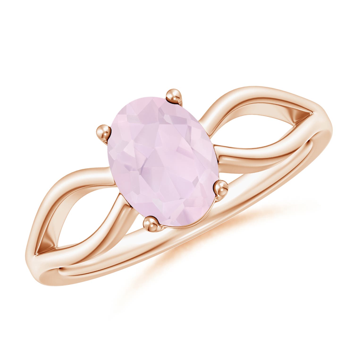 A - Rose Quartz / 1 CT / 14 KT Rose Gold