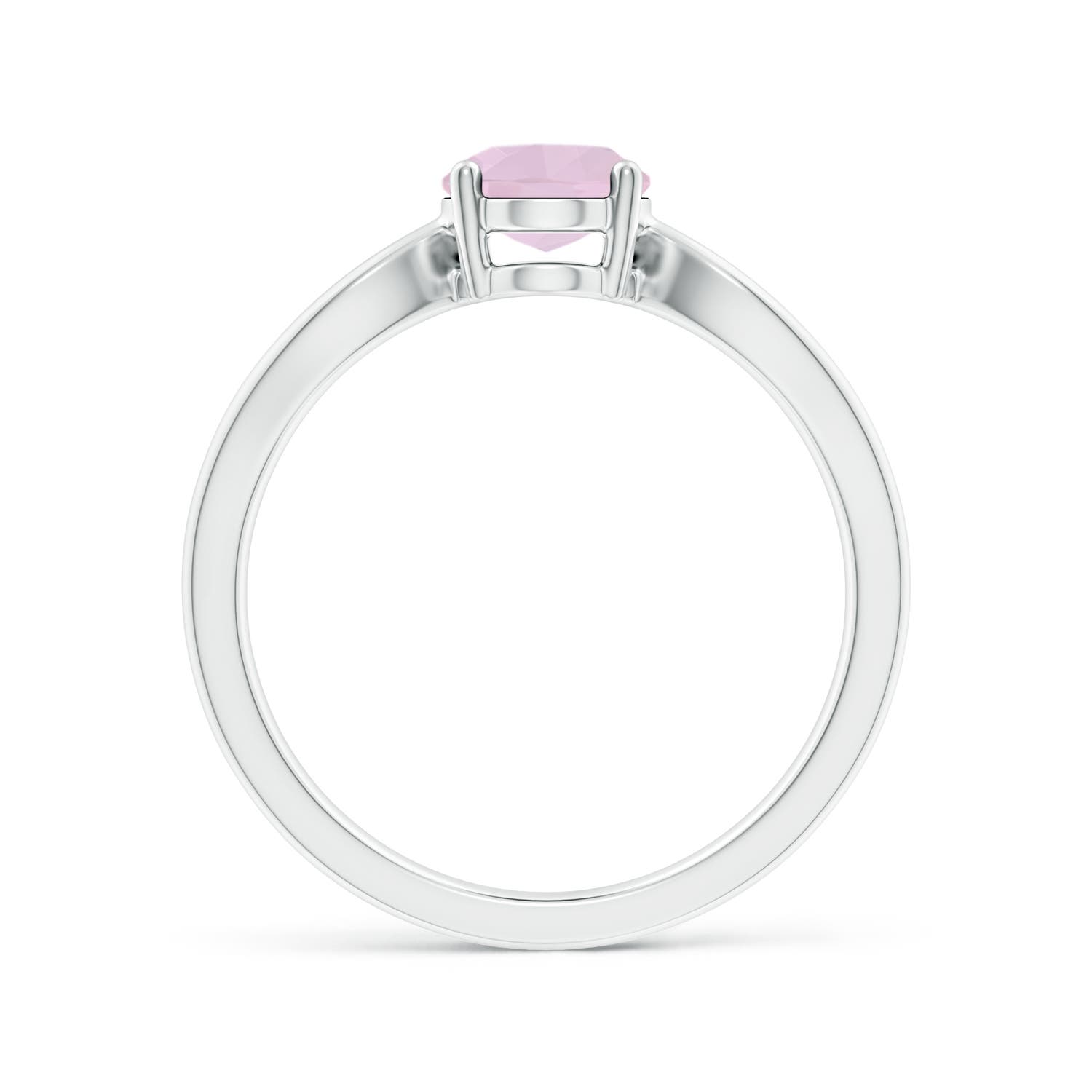 AA - Rose Quartz / 1 CT / 14 KT White Gold