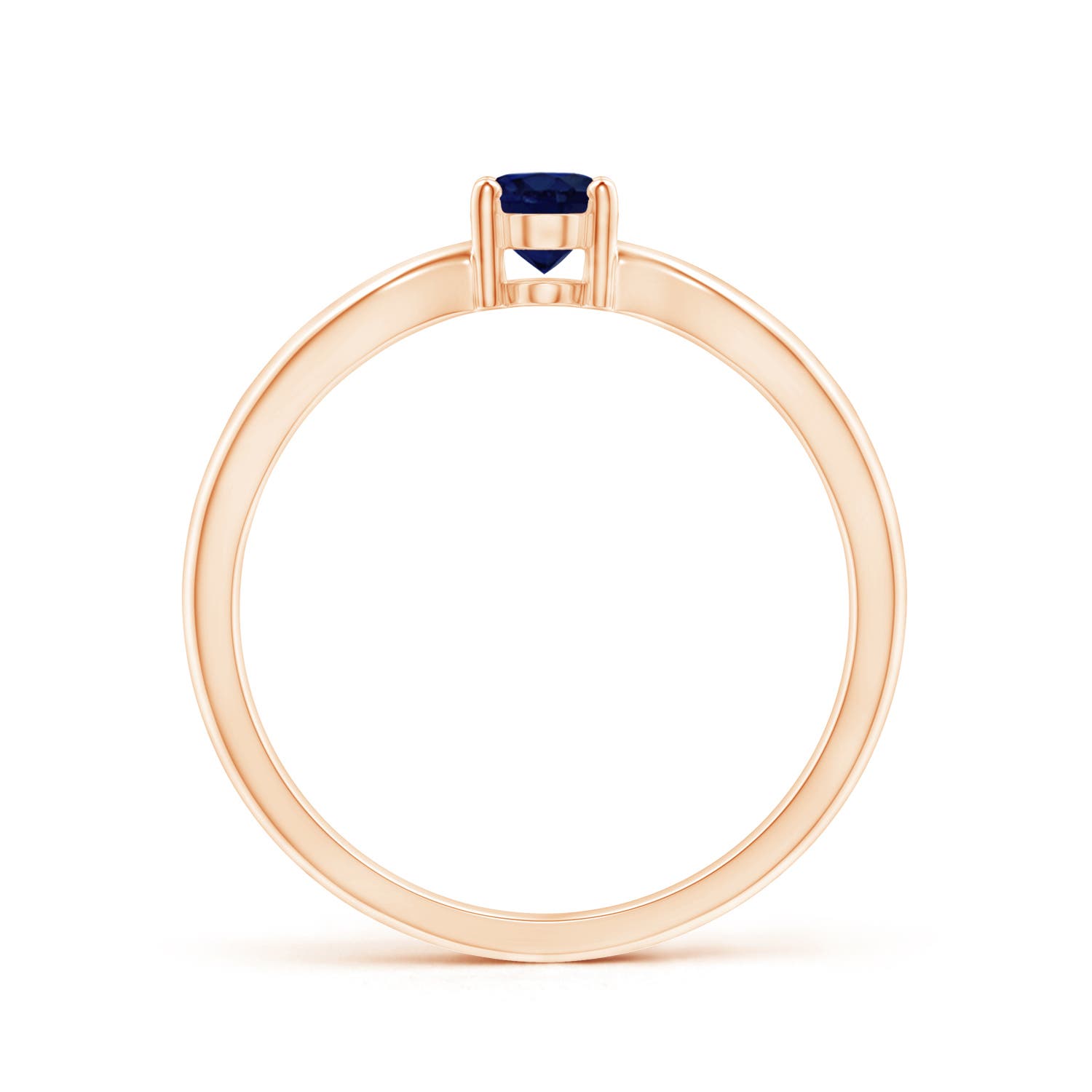 A - Blue Sapphire / 0.6 CT / 14 KT Rose Gold