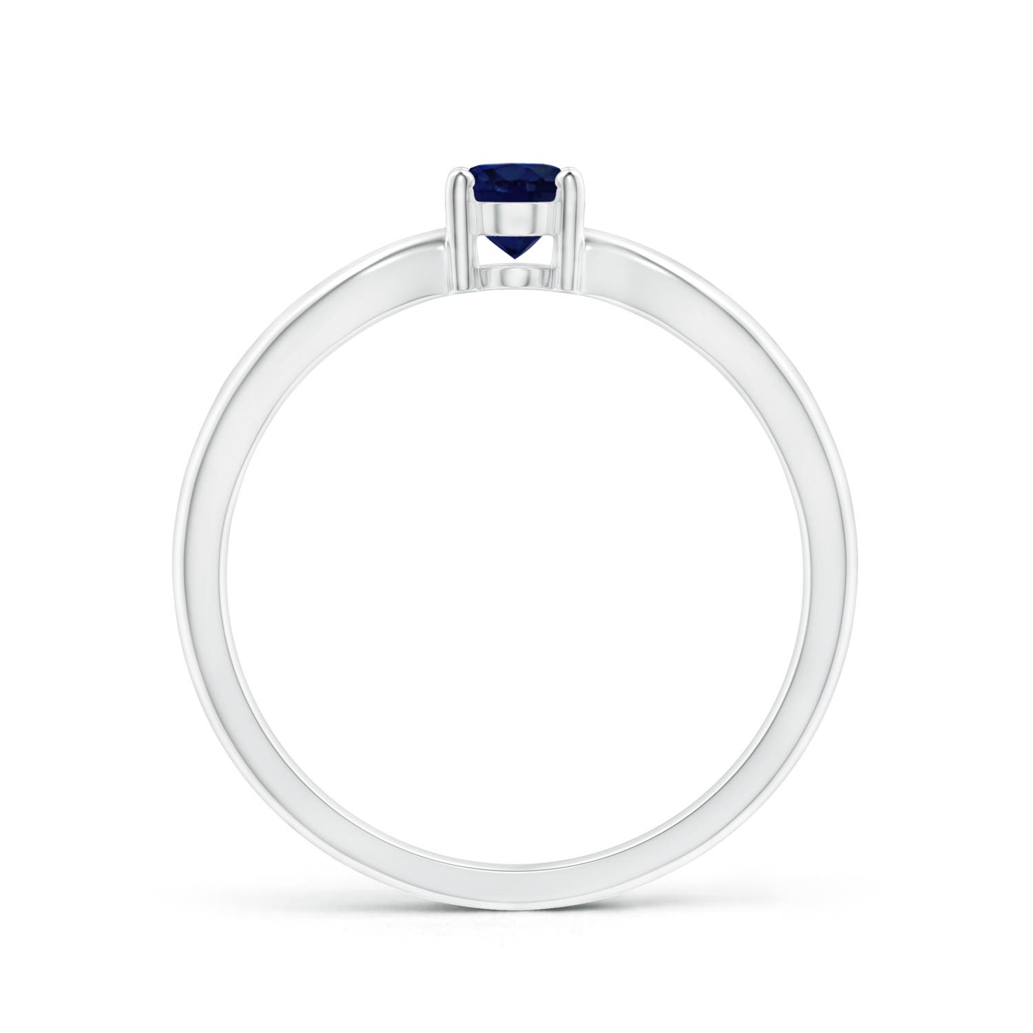 A - Blue Sapphire / 0.6 CT / 14 KT White Gold