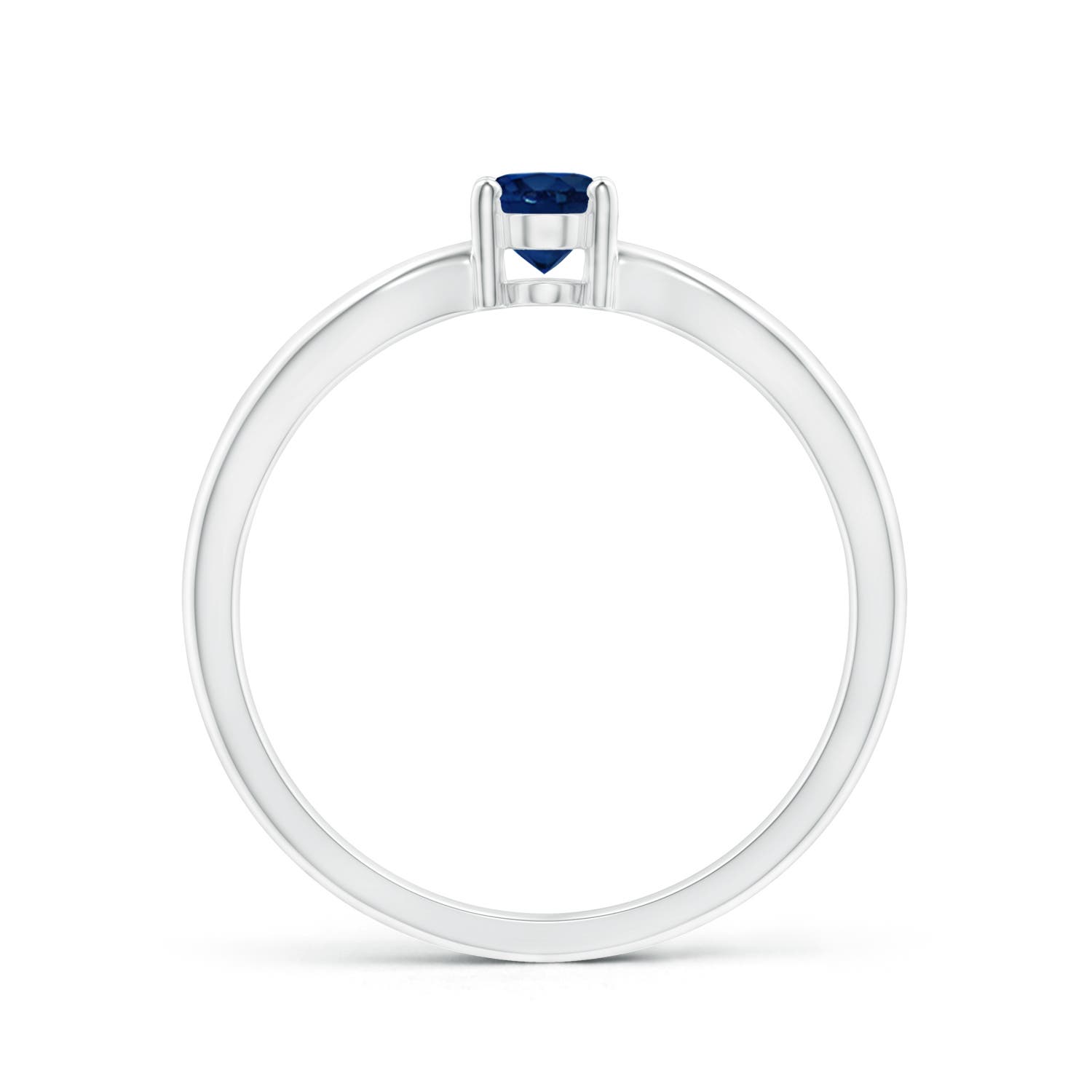 AA - Blue Sapphire / 0.6 CT / 14 KT White Gold