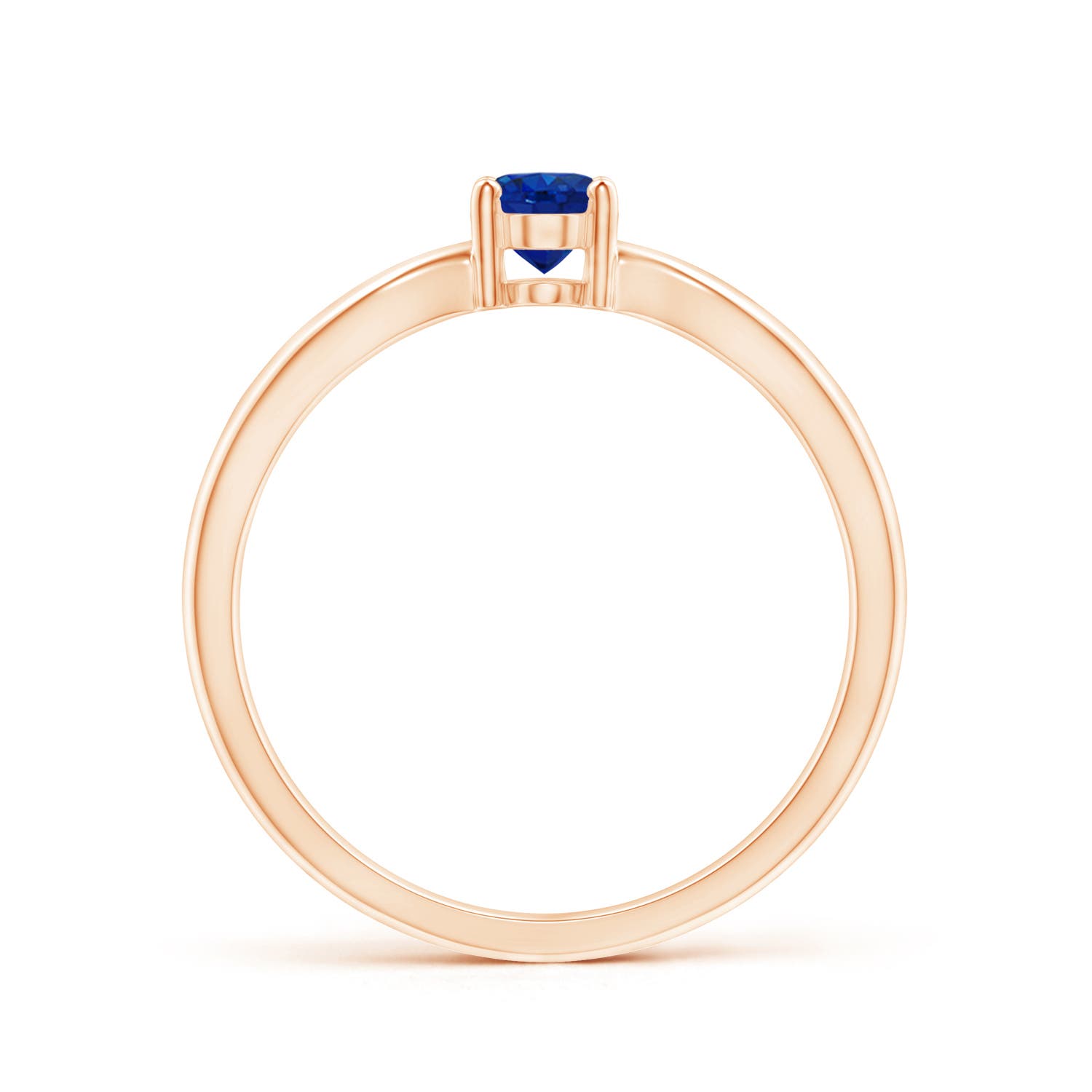 AAA - Blue Sapphire / 0.6 CT / 14 KT Rose Gold