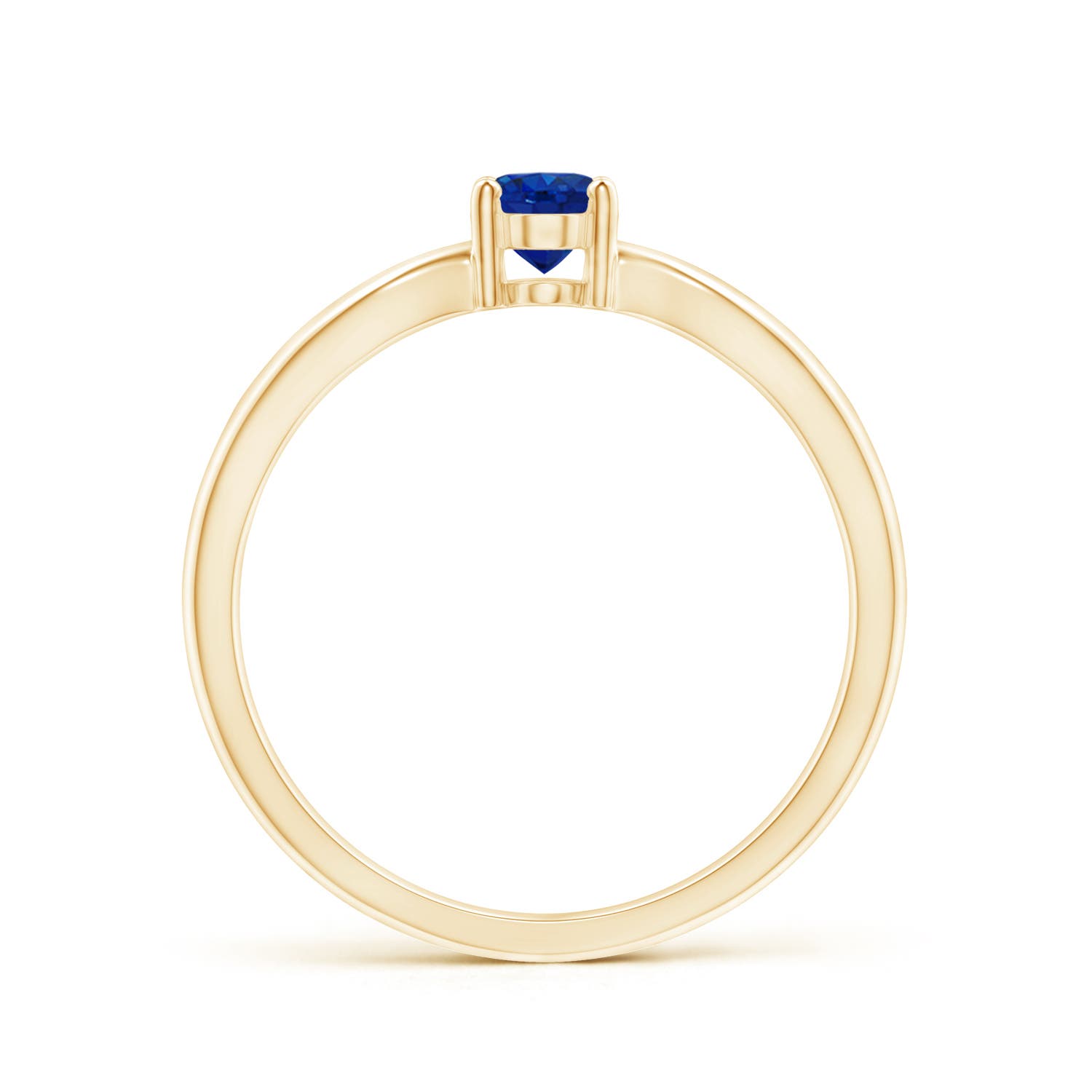 AAA - Blue Sapphire / 0.6 CT / 14 KT Yellow Gold