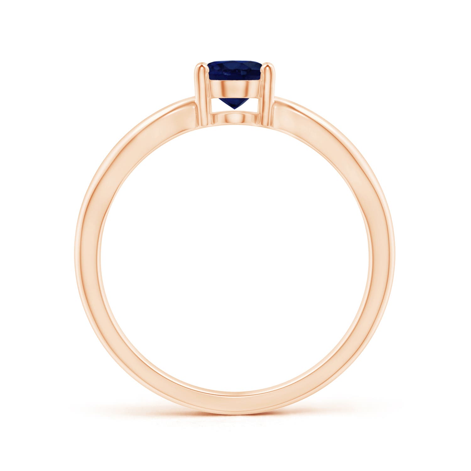 A - Blue Sapphire / 0.85 CT / 14 KT Rose Gold