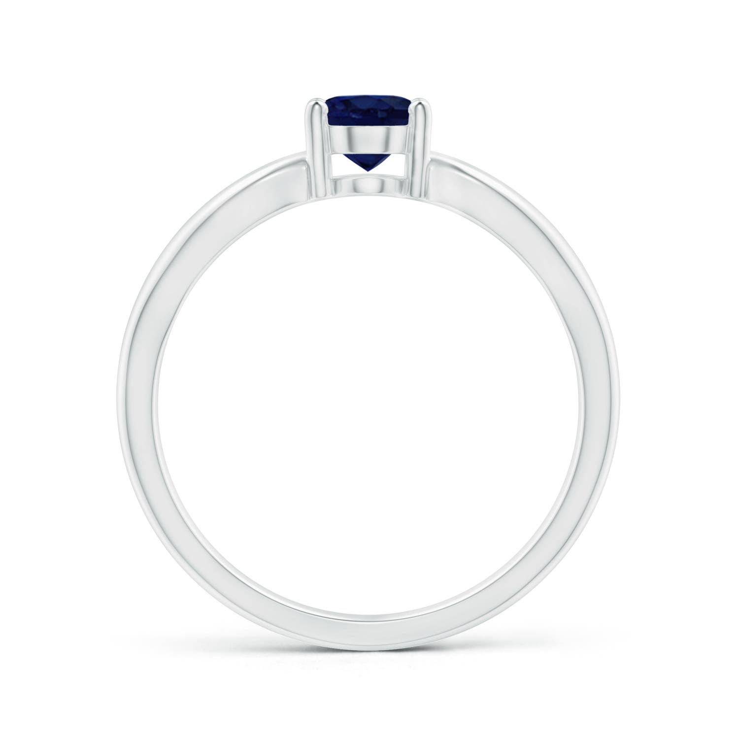 A - Blue Sapphire / 0.85 CT / 14 KT White Gold