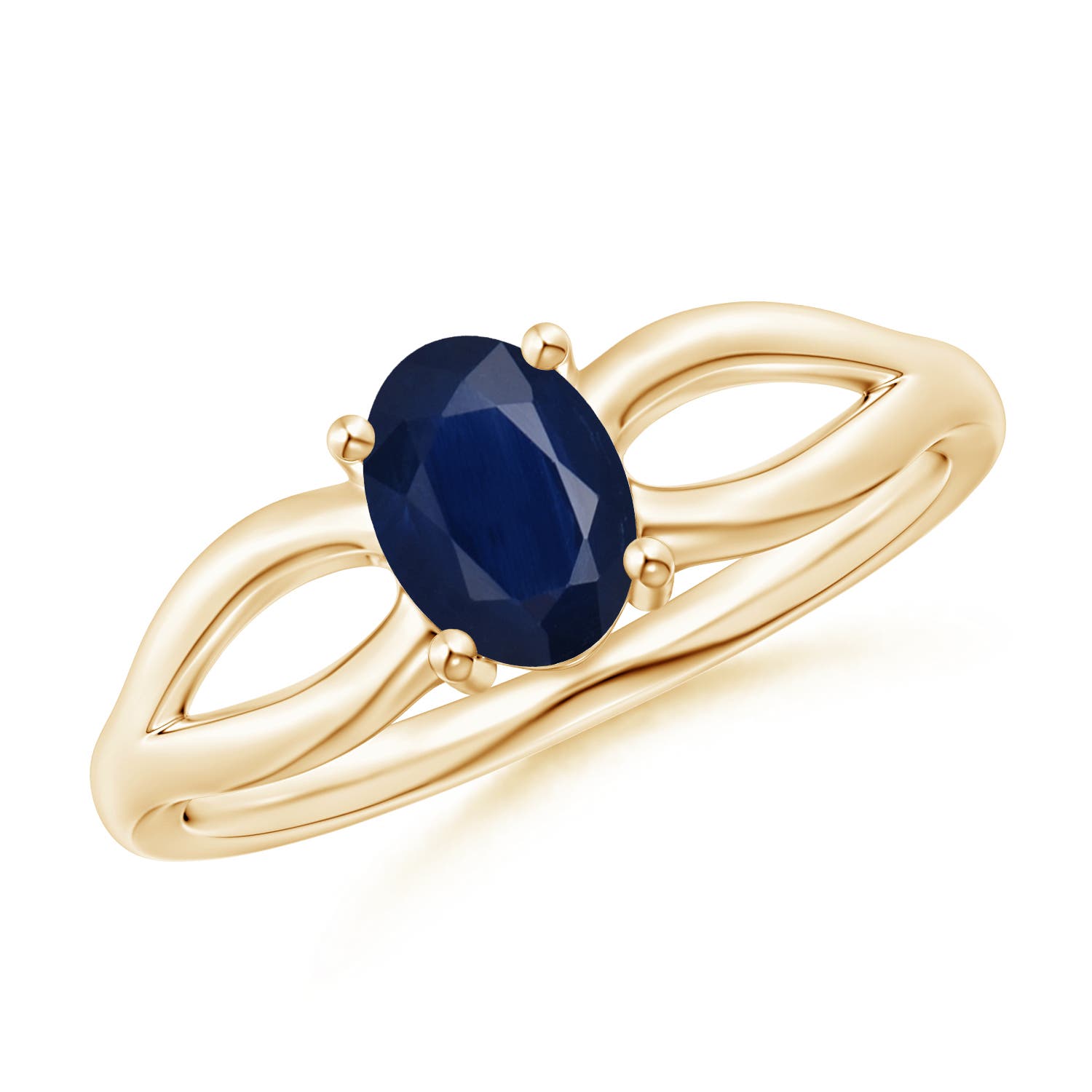 A - Blue Sapphire / 0.85 CT / 14 KT Yellow Gold