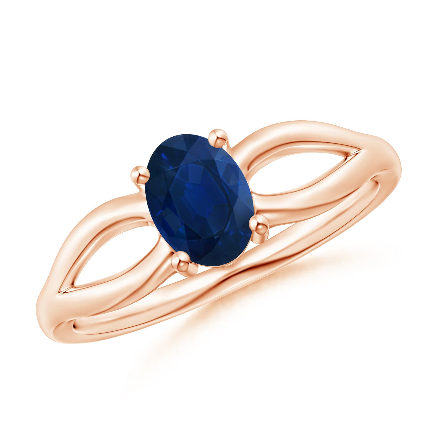 AA - Blue Sapphire / 0.85 CT / 14 KT Rose Gold