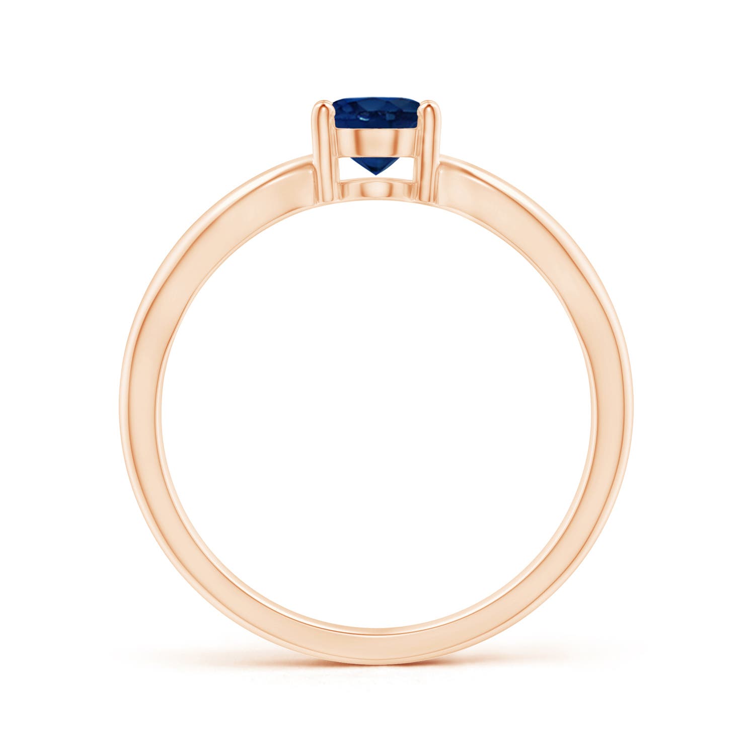 AA - Blue Sapphire / 0.85 CT / 14 KT Rose Gold