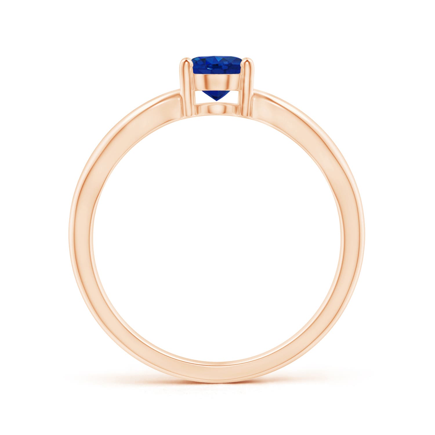 AAA - Blue Sapphire / 0.85 CT / 14 KT Rose Gold