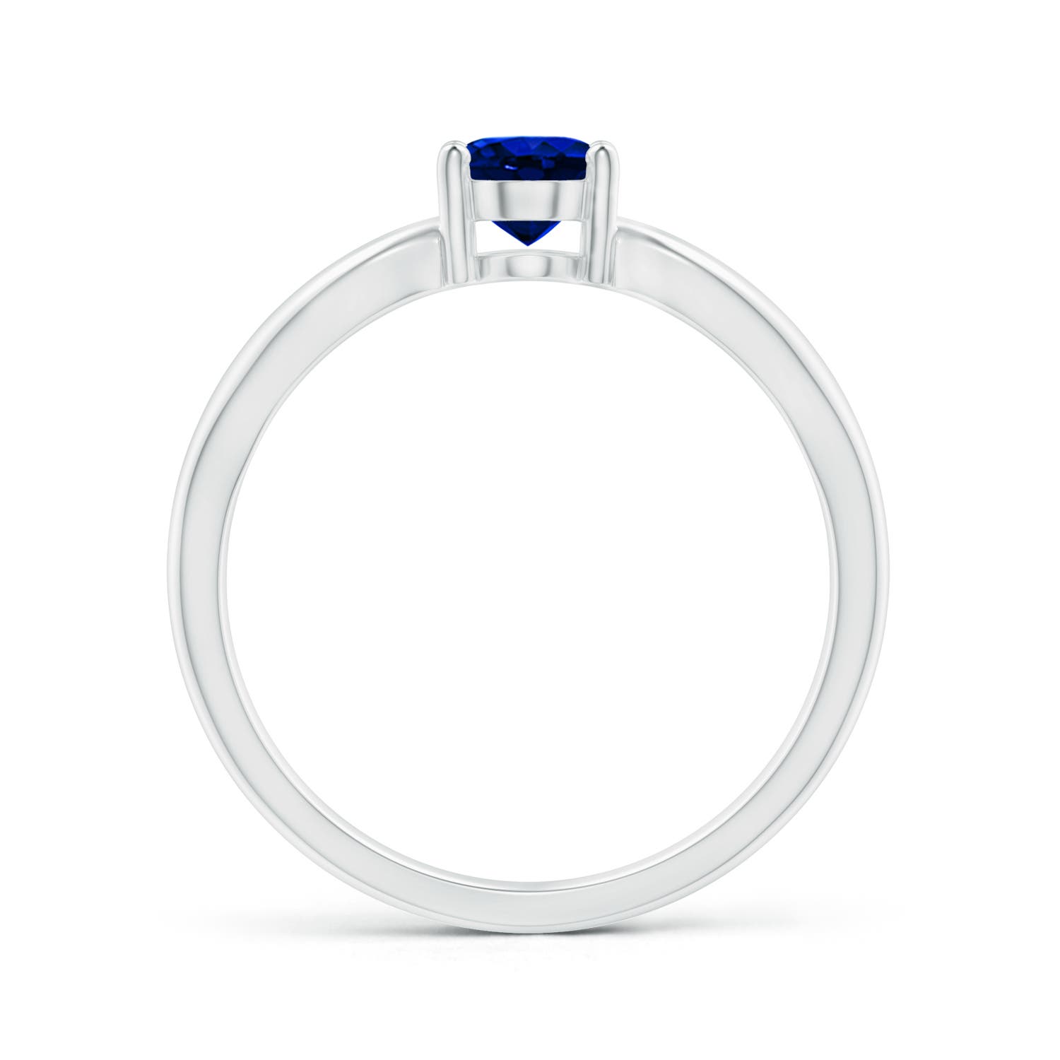 AAAA - Blue Sapphire / 0.85 CT / 14 KT White Gold