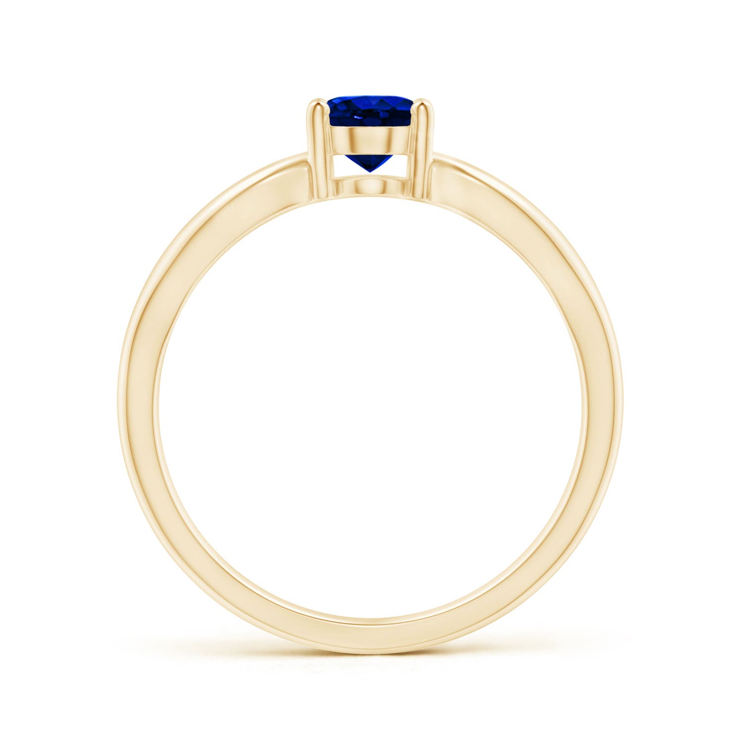 AAAA - Blue Sapphire / 0.85 CT / 14 KT Yellow Gold