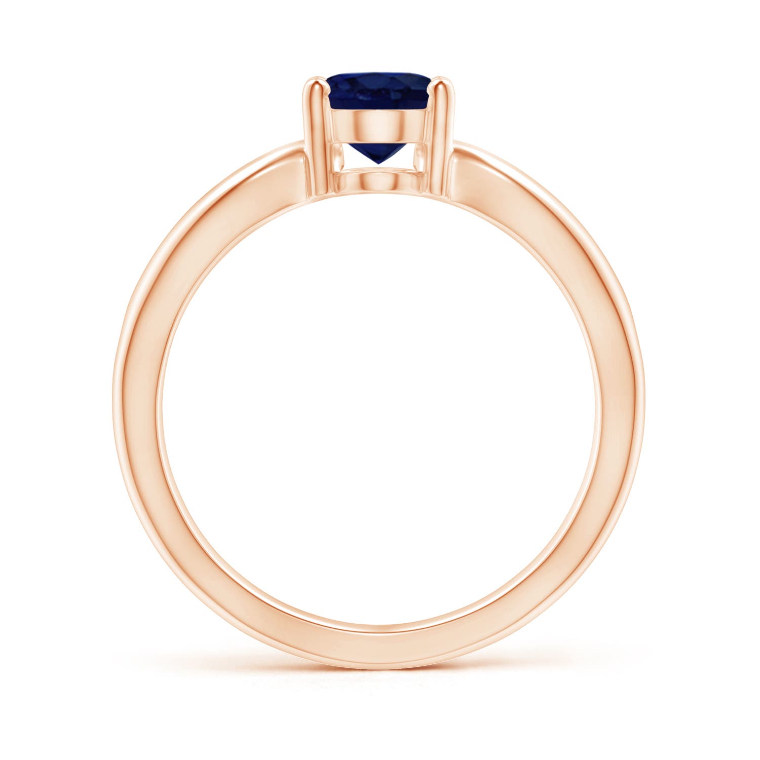 A - Blue Sapphire / 1.55 CT / 14 KT Rose Gold