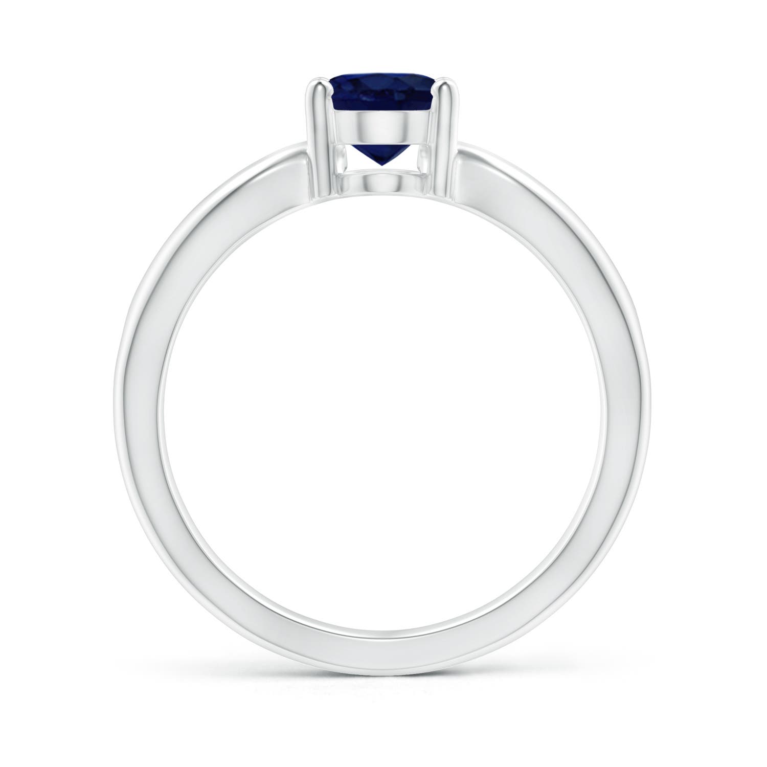 A - Blue Sapphire / 1.55 CT / 14 KT White Gold