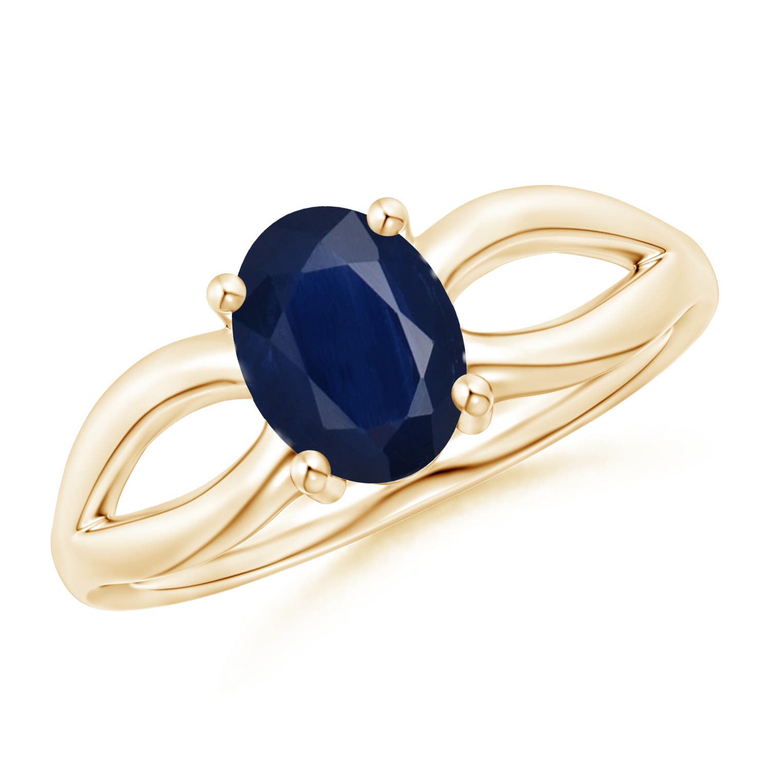 A - Blue Sapphire / 1.55 CT / 14 KT Yellow Gold