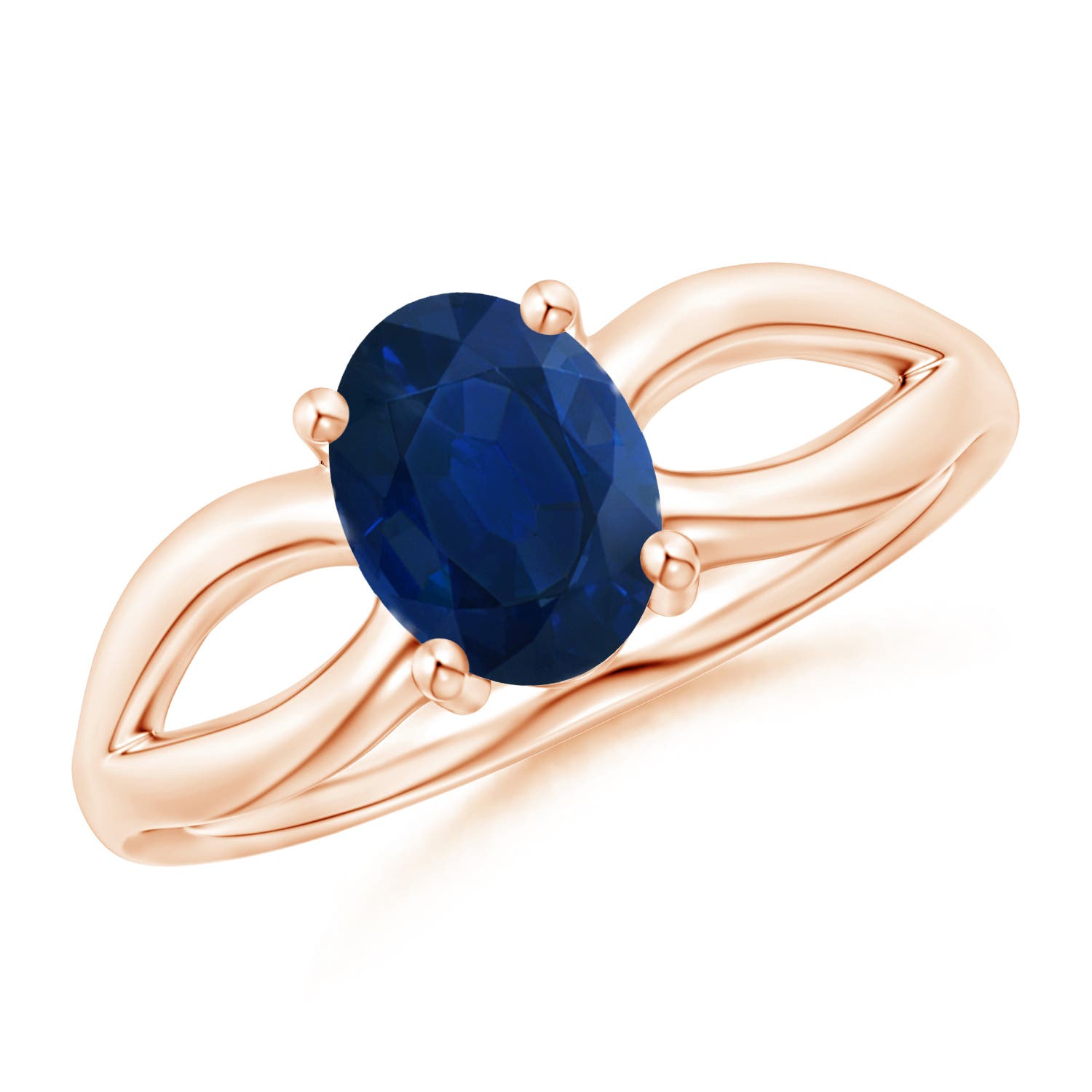 AA - Blue Sapphire / 1.55 CT / 14 KT Rose Gold