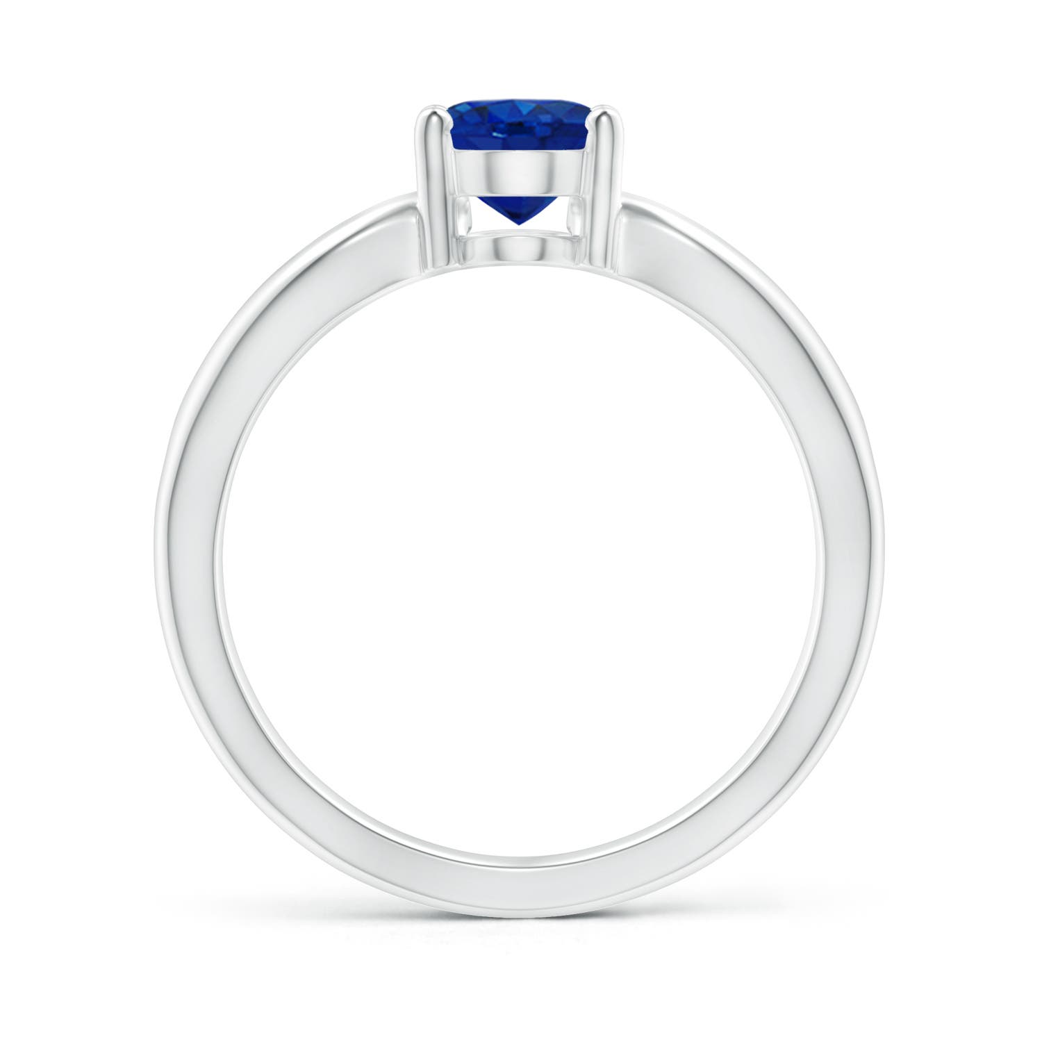 AAA - Blue Sapphire / 1.55 CT / 14 KT White Gold