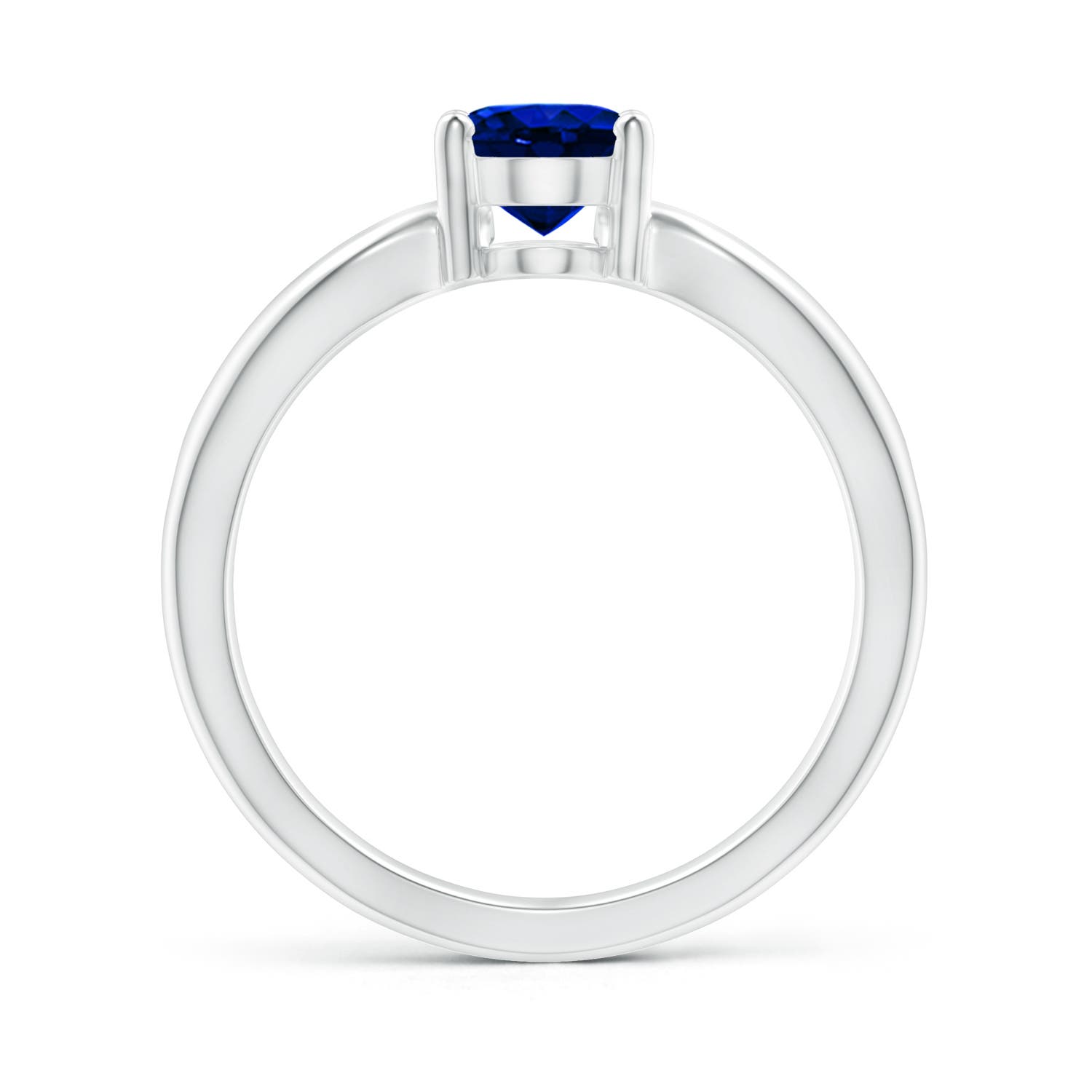 AAAA - Blue Sapphire / 1.55 CT / 14 KT White Gold