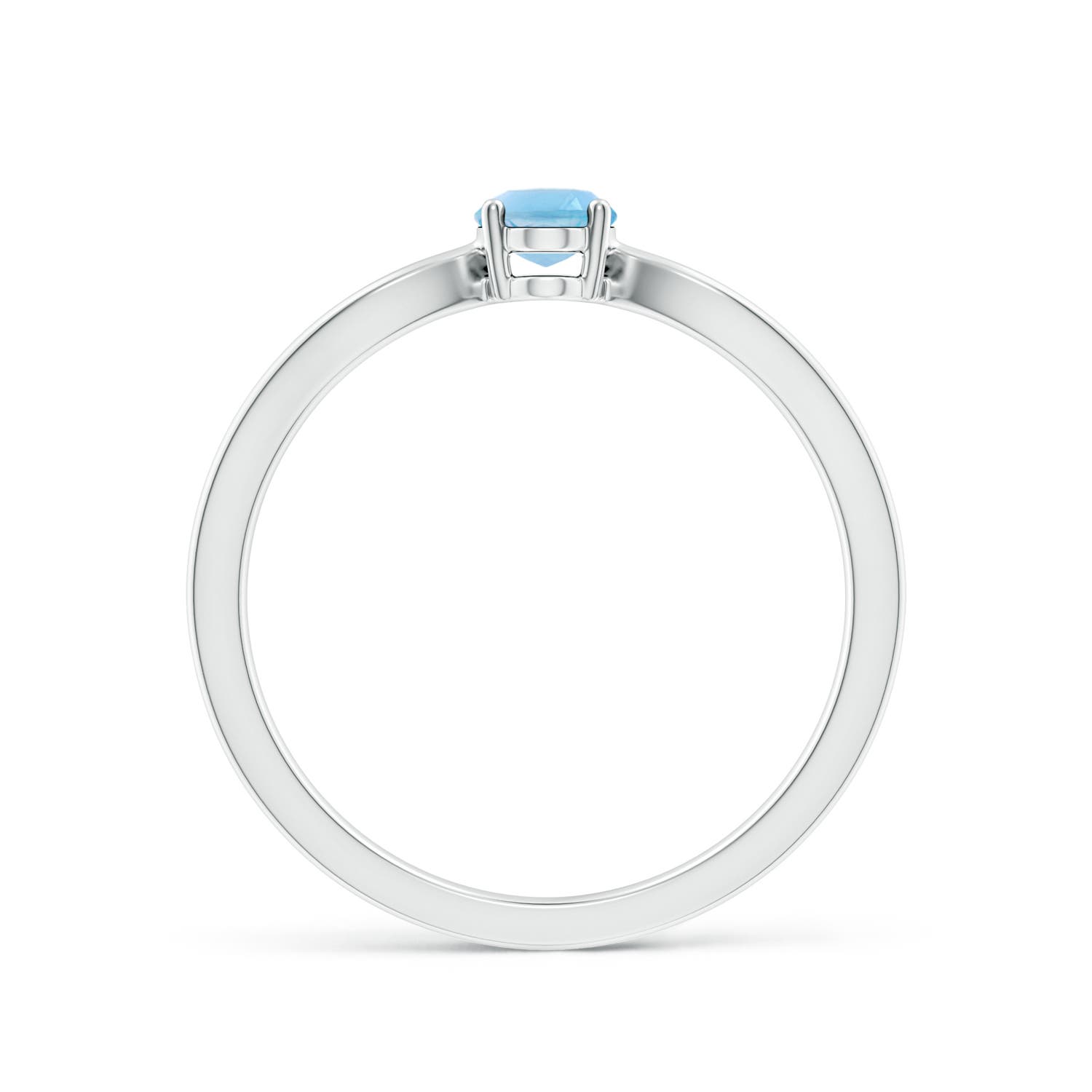 A - Swiss Blue Topaz / 0.54 CT / 14 KT White Gold