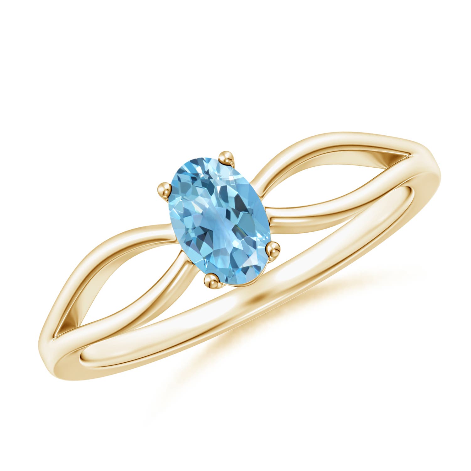 A - Swiss Blue Topaz / 0.54 CT / 14 KT Yellow Gold