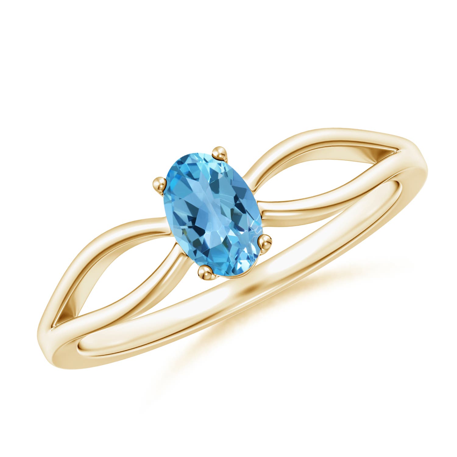 AA - Swiss Blue Topaz / 0.54 CT / 14 KT Yellow Gold