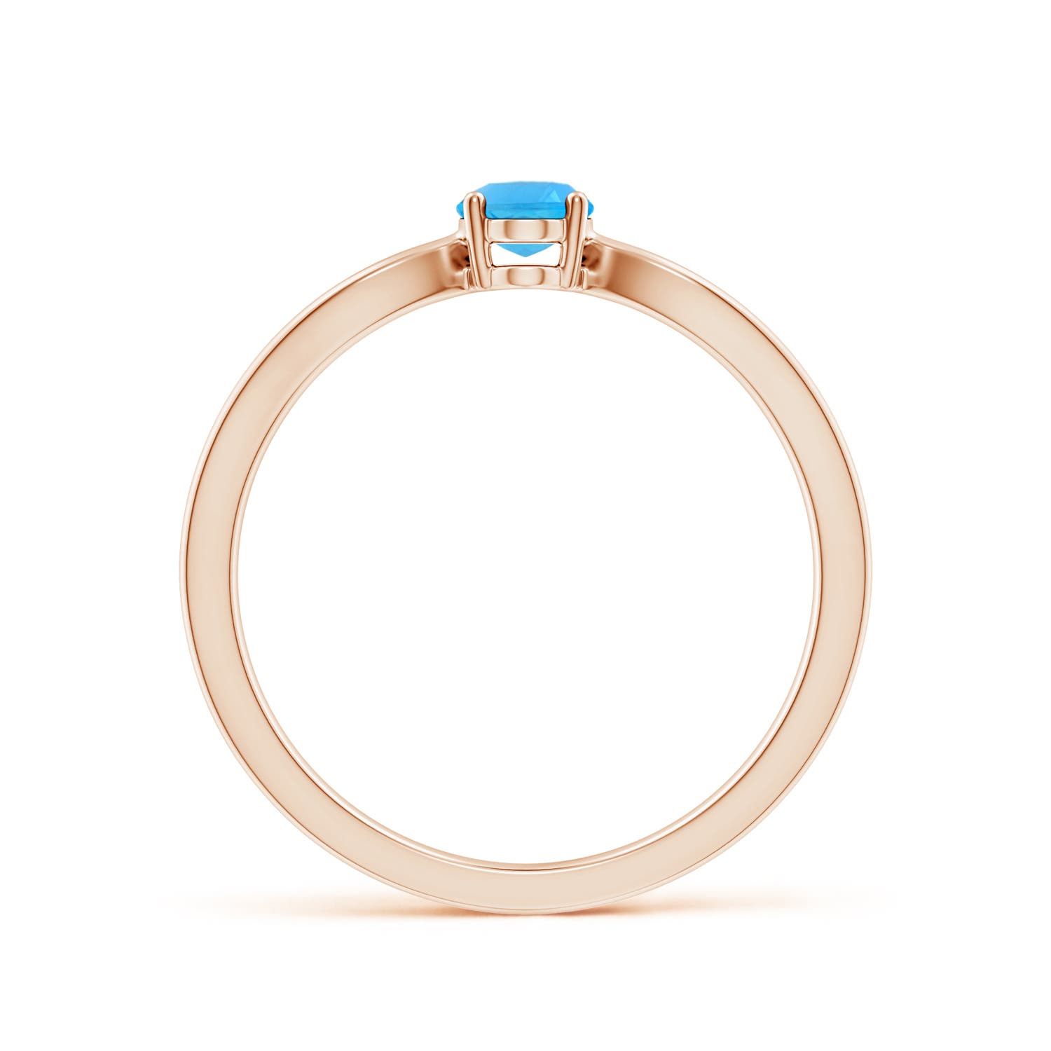 AAA - Swiss Blue Topaz / 0.54 CT / 14 KT Rose Gold