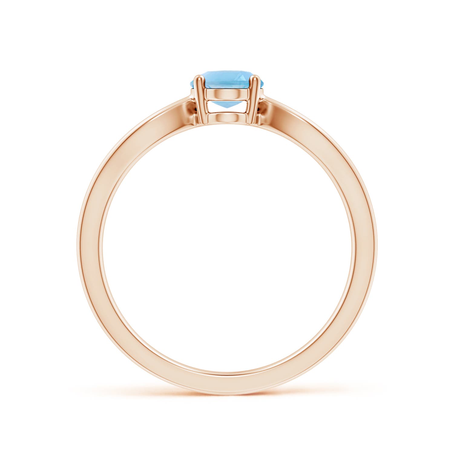 A - Swiss Blue Topaz / 0.95 CT / 14 KT Rose Gold