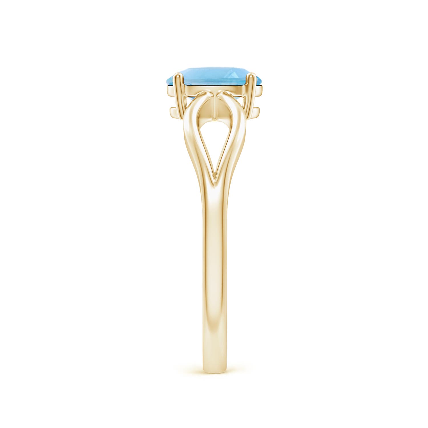 A - Swiss Blue Topaz / 0.95 CT / 14 KT Yellow Gold